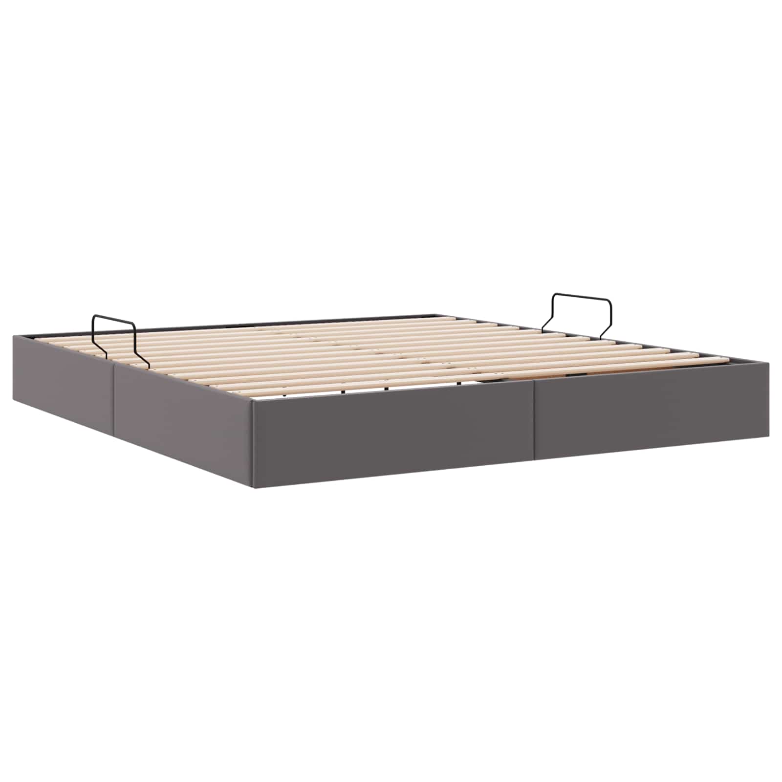Cadre de lit ottoman Gris 180 x 200 cm Simili cuir