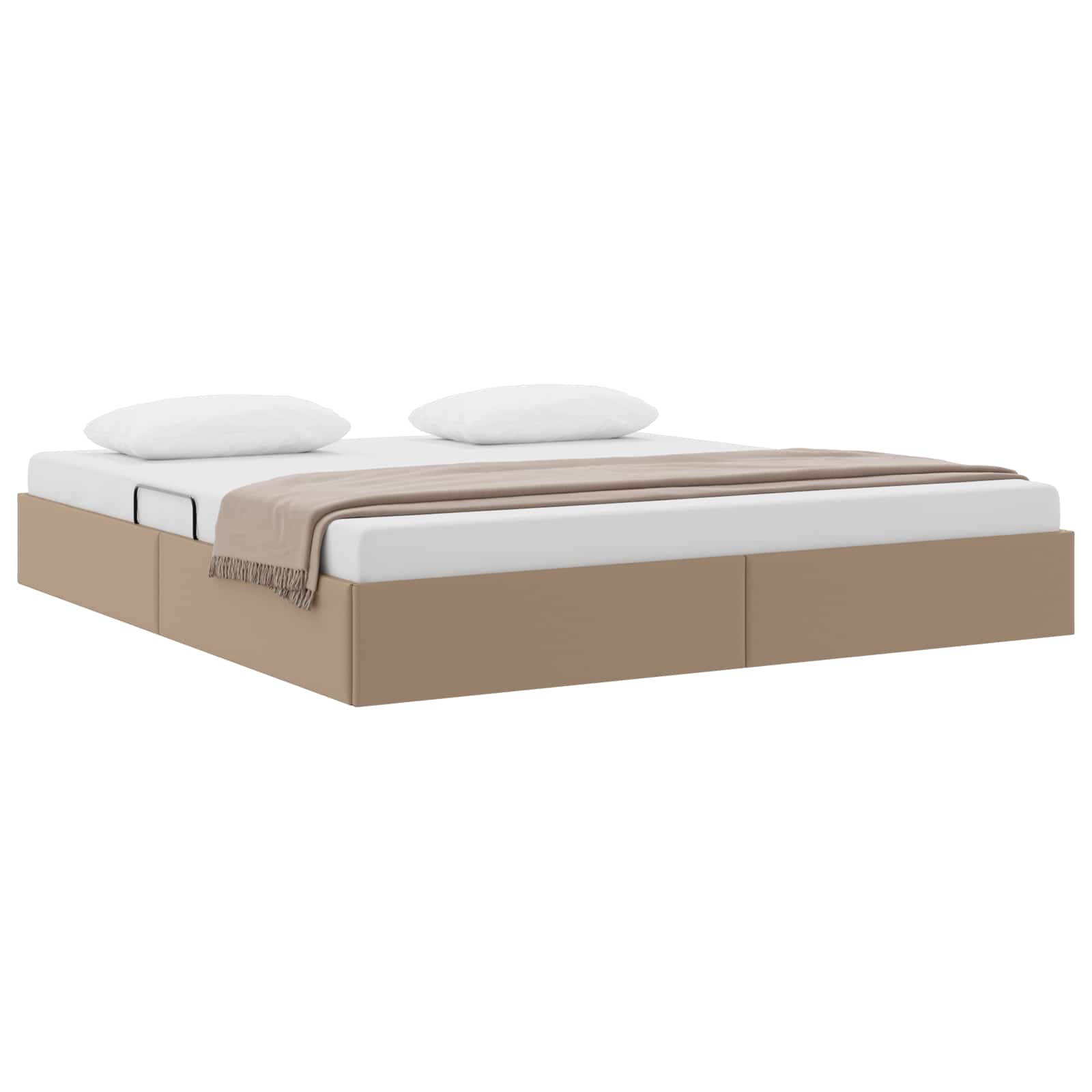 Cadre de lit ottoman Cappuccino 180 x 200 cm Simili cuir