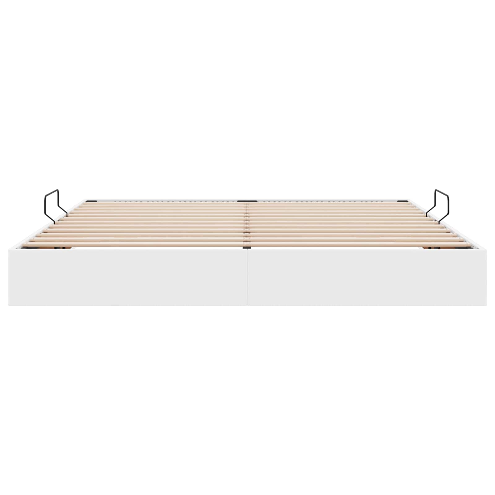 Cadre de lit ottoman Blanc pur 200 x 200 cm Simili cuir