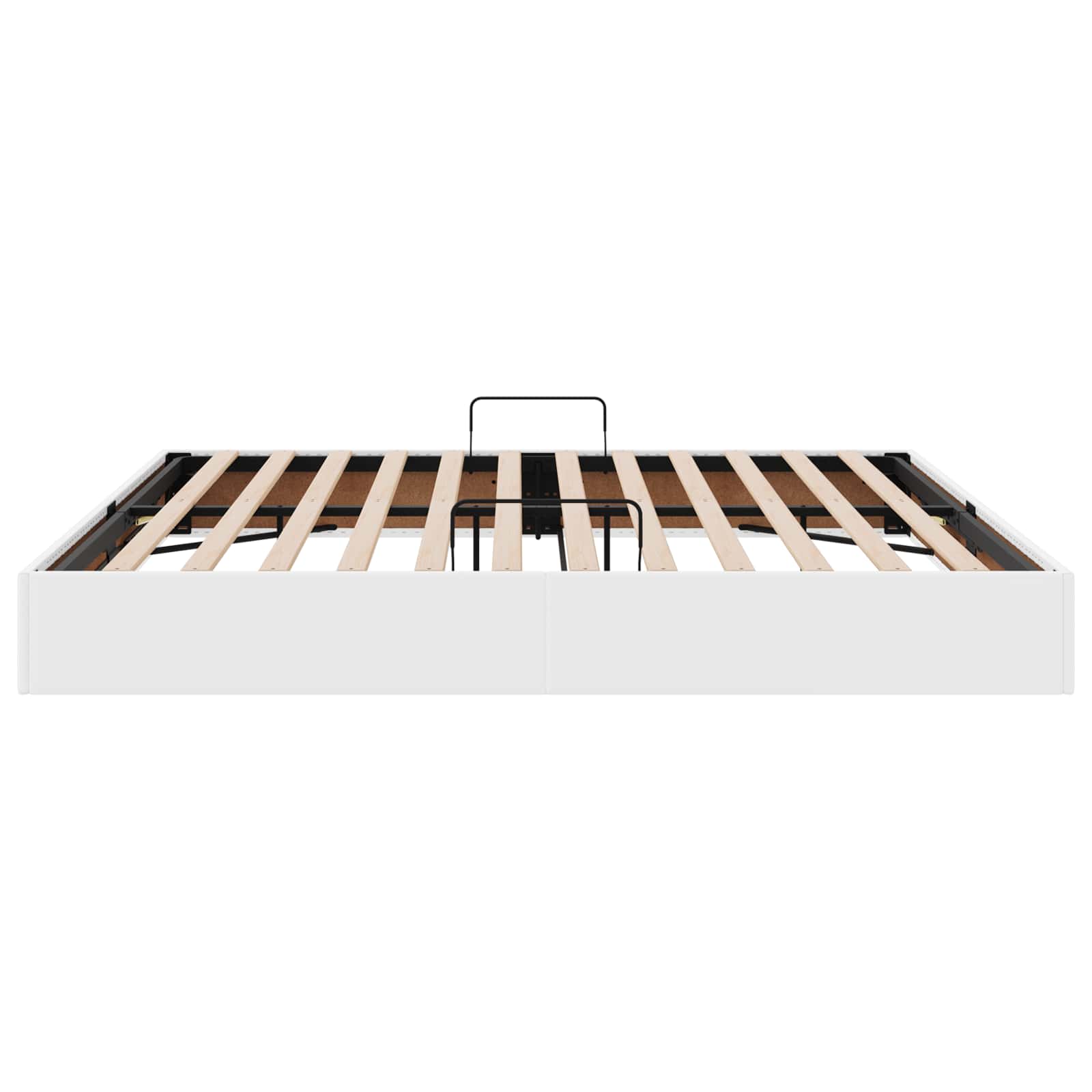 Cadre de lit ottoman Blanc pur 200 x 200 cm Simili cuir