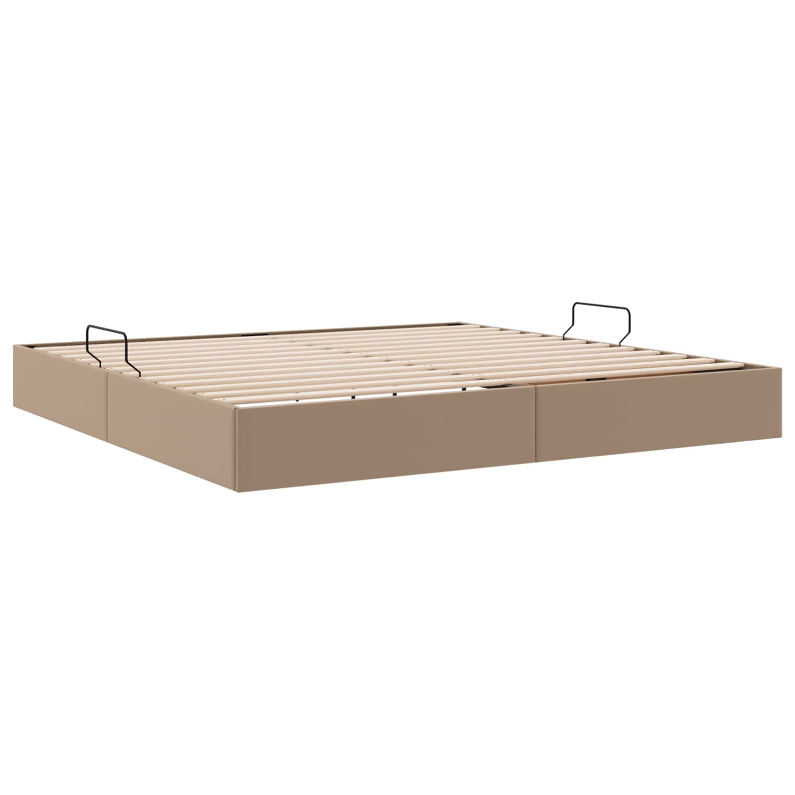 Cadre de lit ottoman Cappuccino 200 x 200 cm Simili cuir