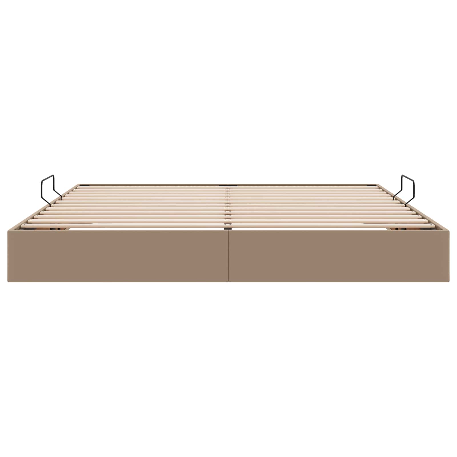 Cadre de lit ottoman Cappuccino 200 x 200 cm Simili cuir