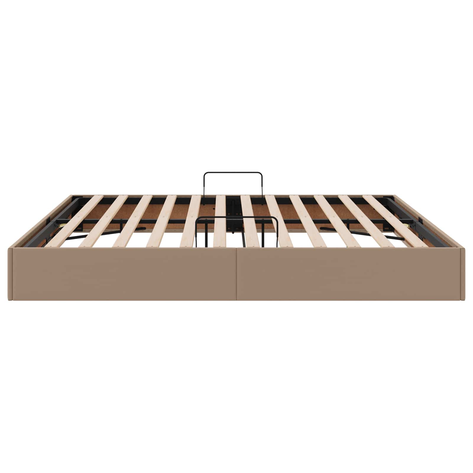 Cadre de lit ottoman Cappuccino 200 x 200 cm Simili cuir