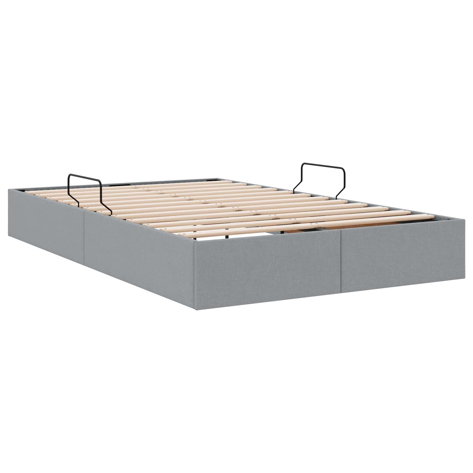 Cadre de lit ottoman Gris clair 120 x 200 cm tissu