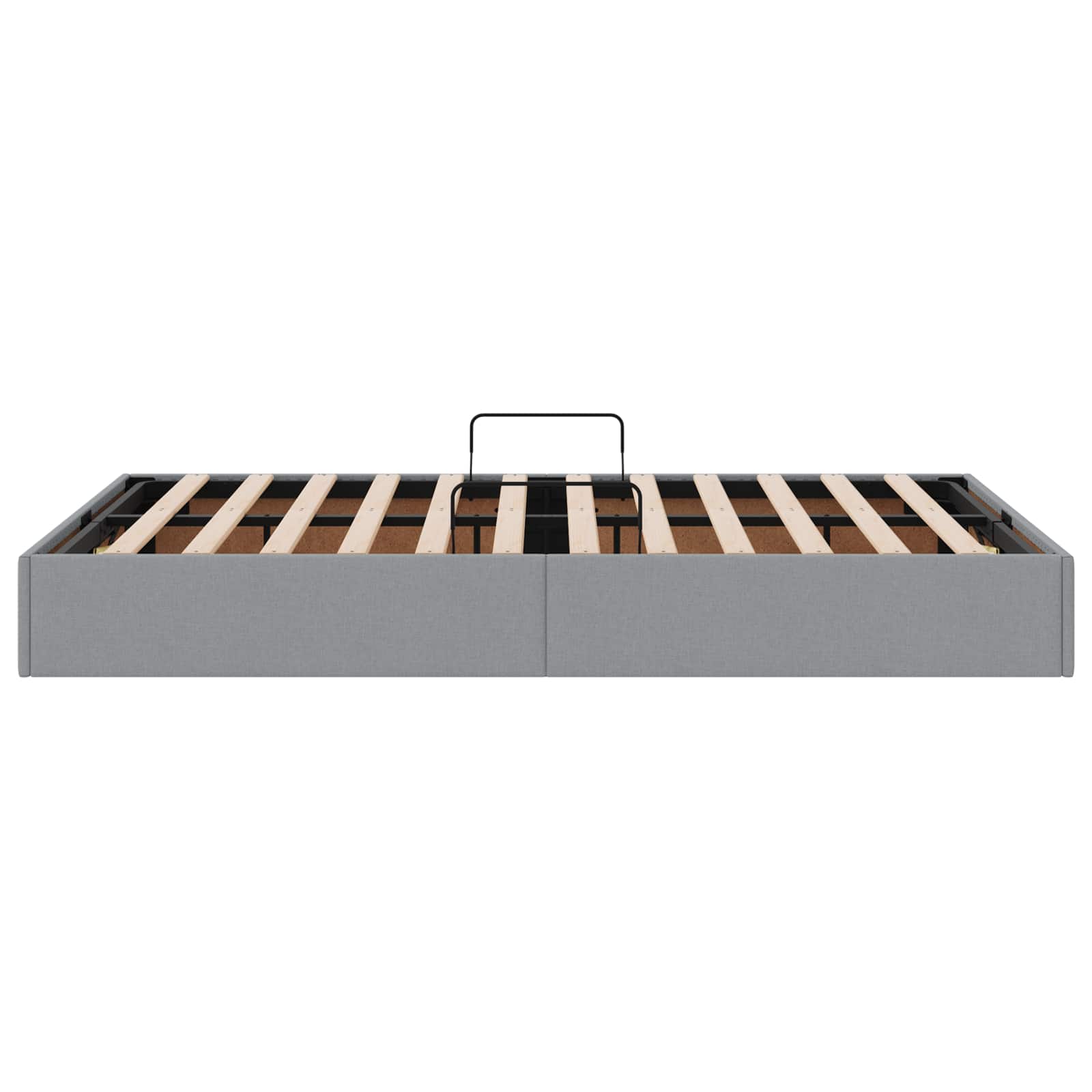Cadre de lit ottoman Gris clair 120 x 200 cm tissu
