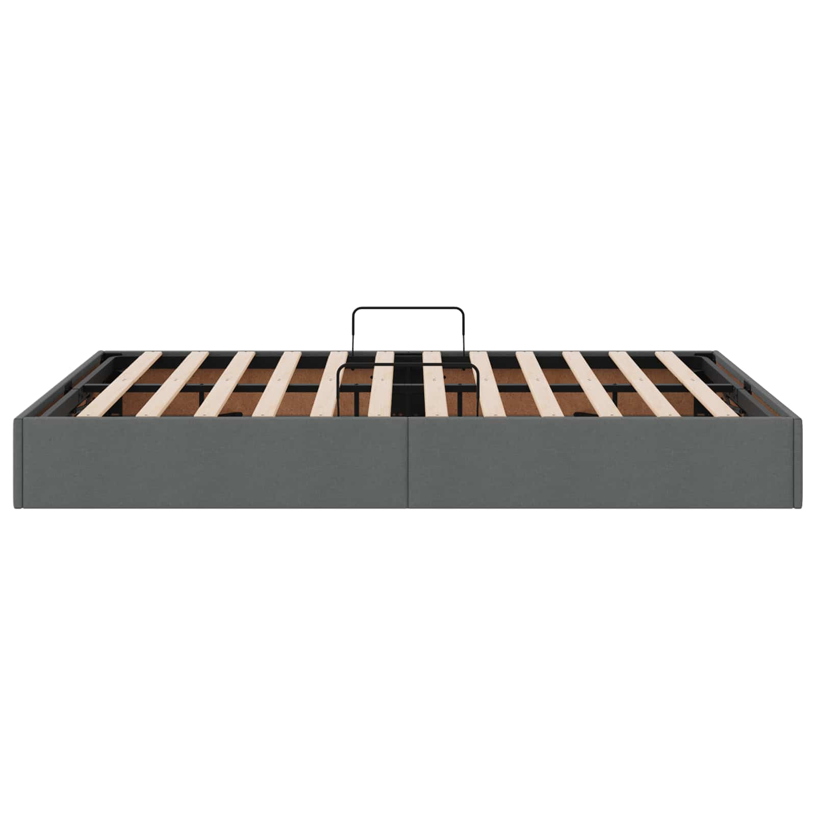 Cadre de lit ottoman Gris foncé 140 x 200 cm tissu