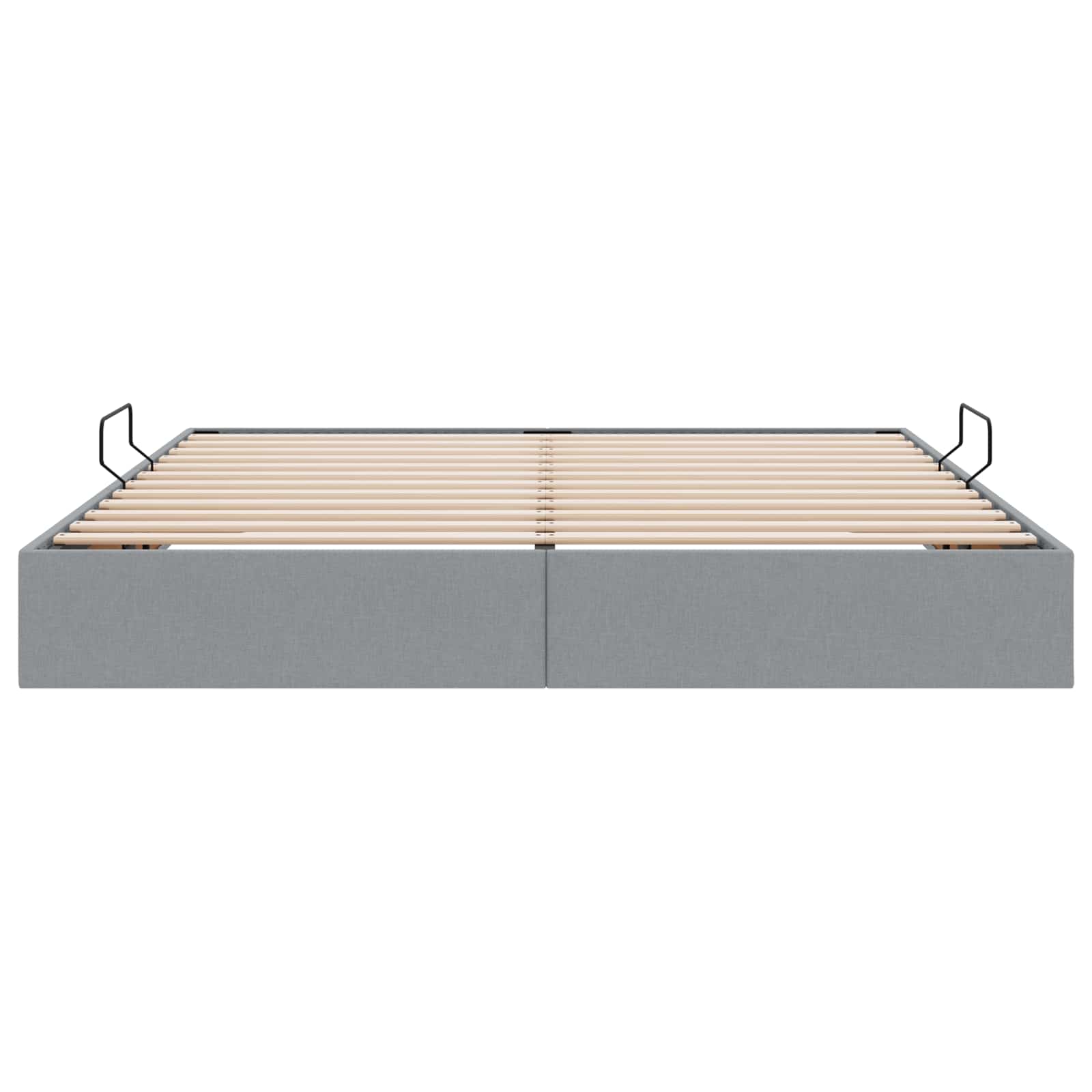Cadre de lit ottoman Gris clair 180 x 200 cm tissu