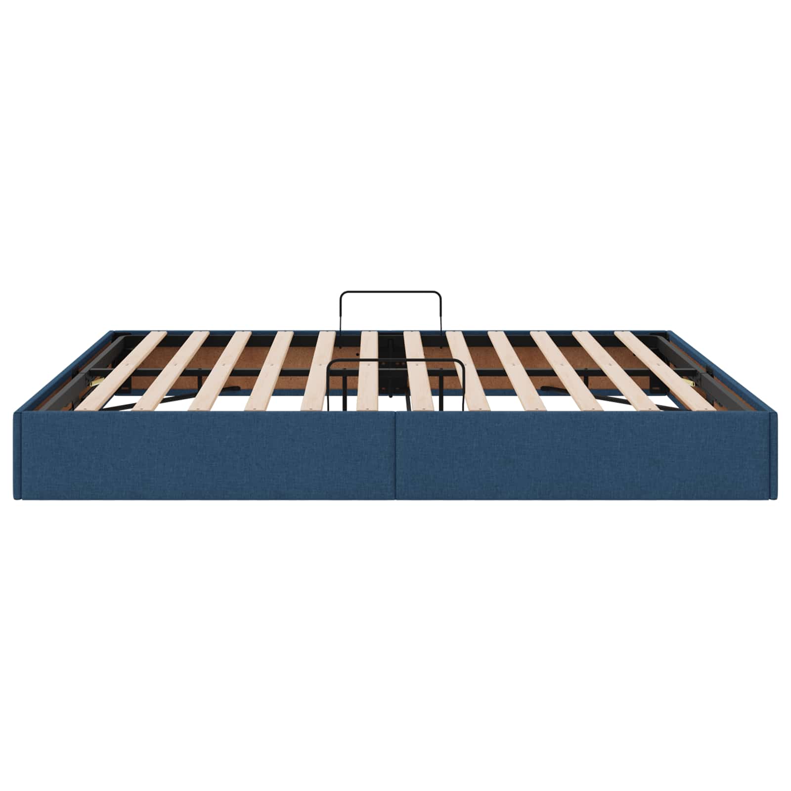 Cadre de lit ottoman avec stockage Bleu 180 x 200 cm tissu