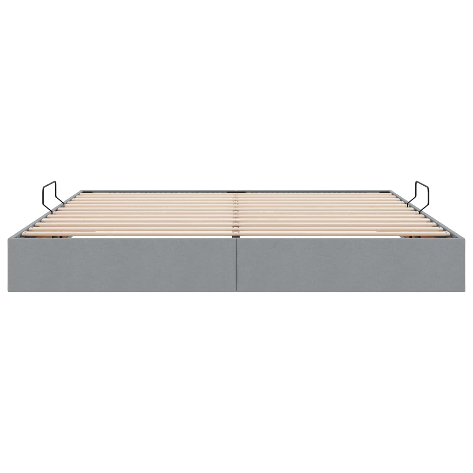 Cadre de lit ottoman Gris clair 200 x 200 cm tissu