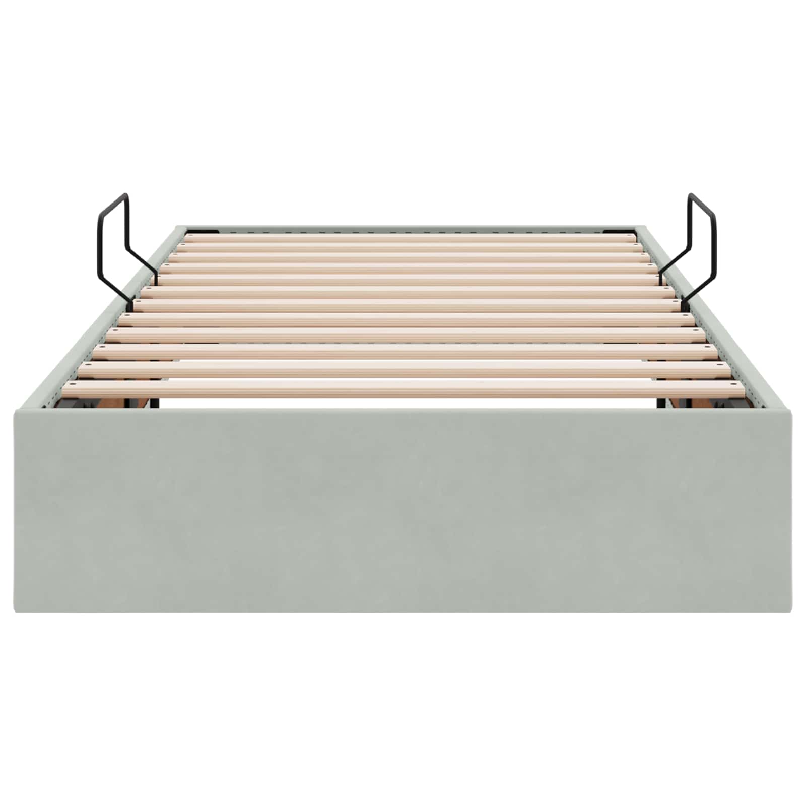 Cadre de lit ottoman Gris clair 90 x 200 cm Velours - XIOS
