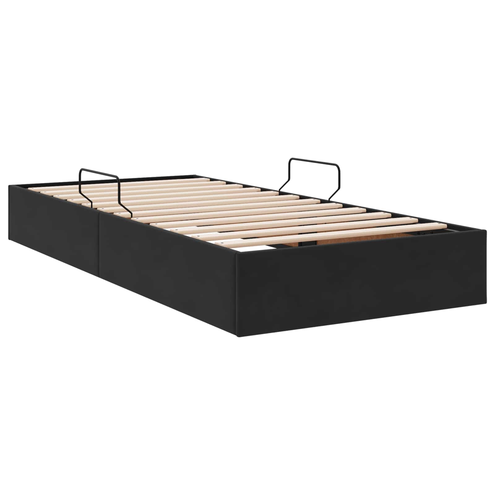 Cadre de lit ottoman avec stockage Noir 100 x 200 cm Velours - XIOS