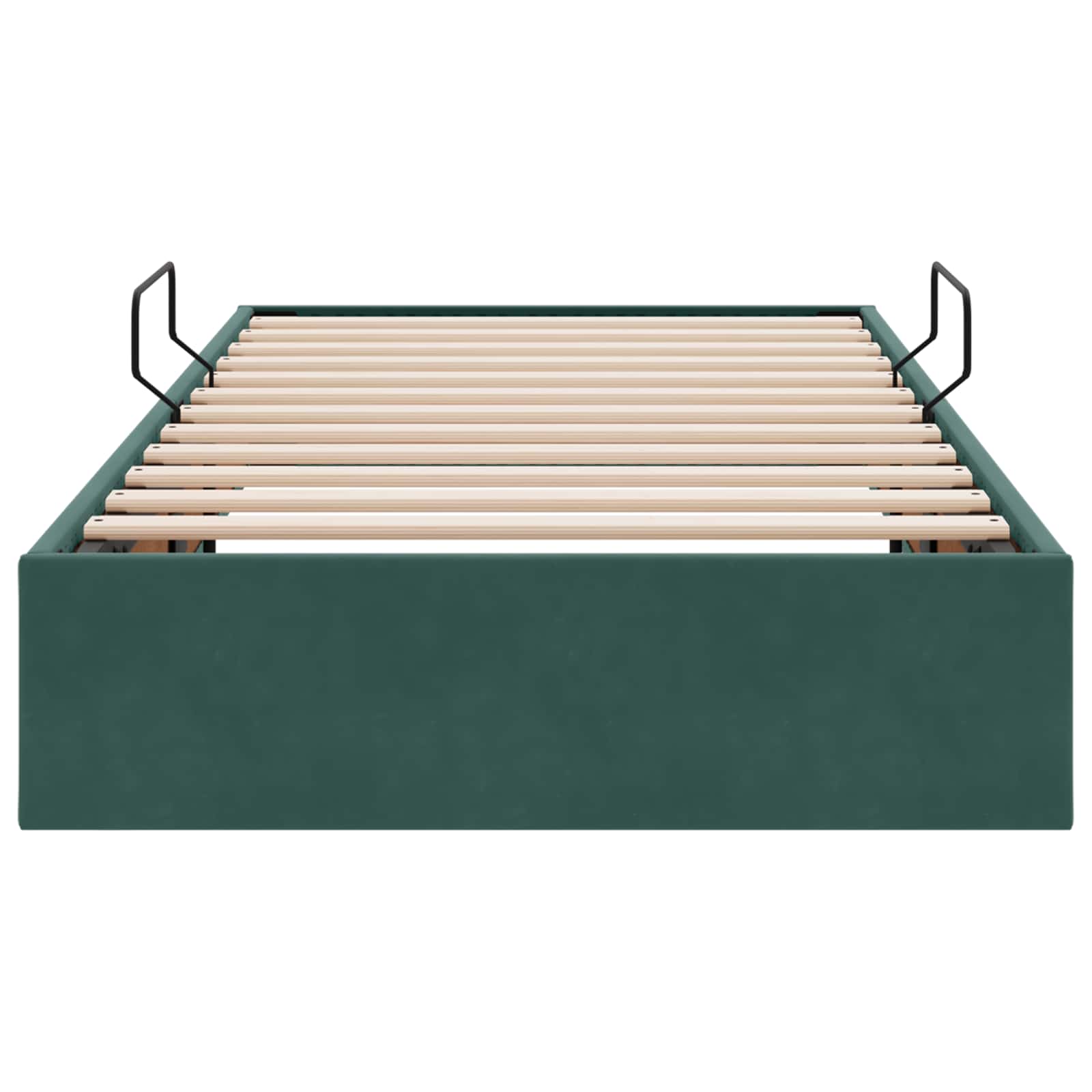 Cadre de lit ottoman Vert foncé 100 x 200 cm Velours - XIOS