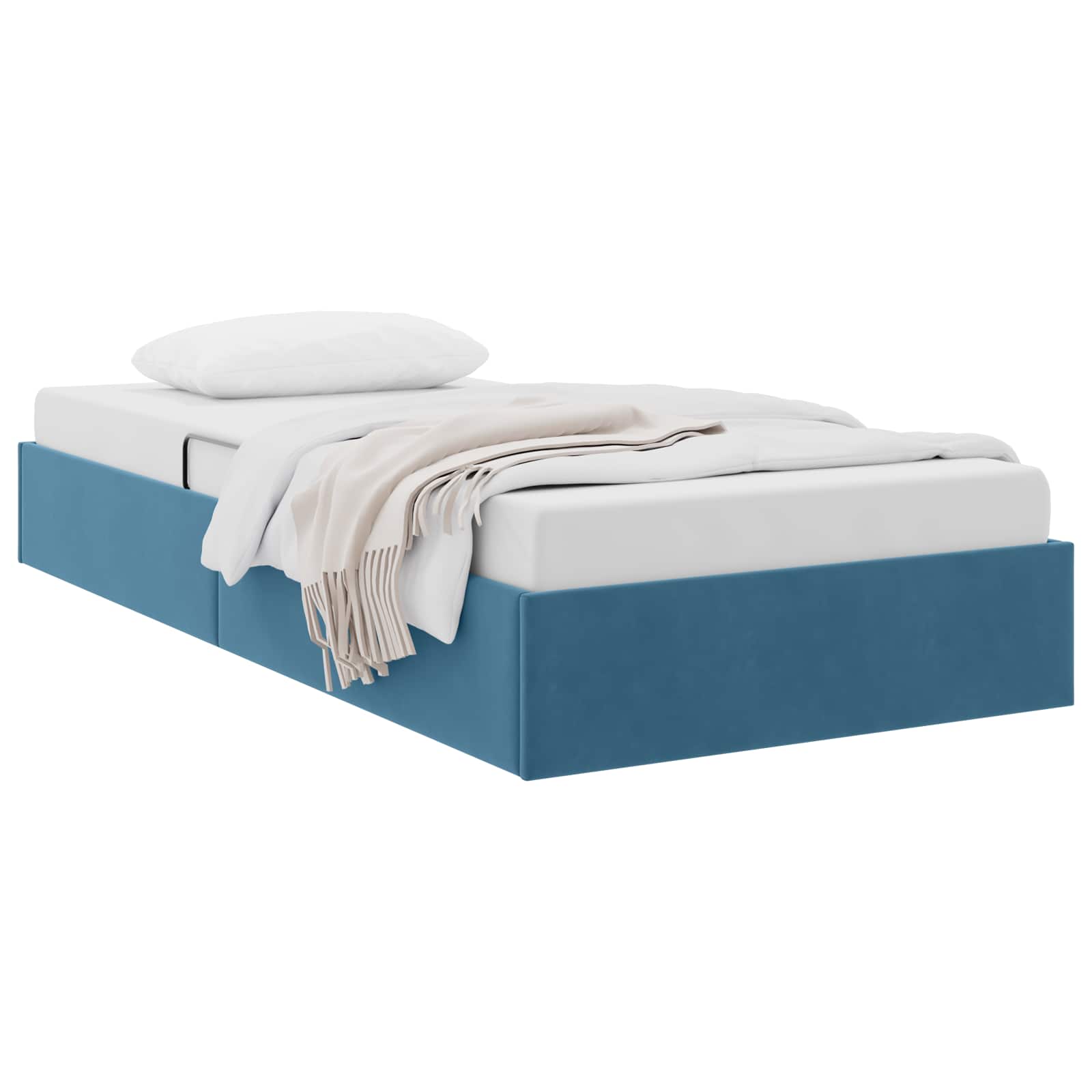 Cadre de lit ottoman Bleu foncé 100 x 200 cm Velours - XIOS