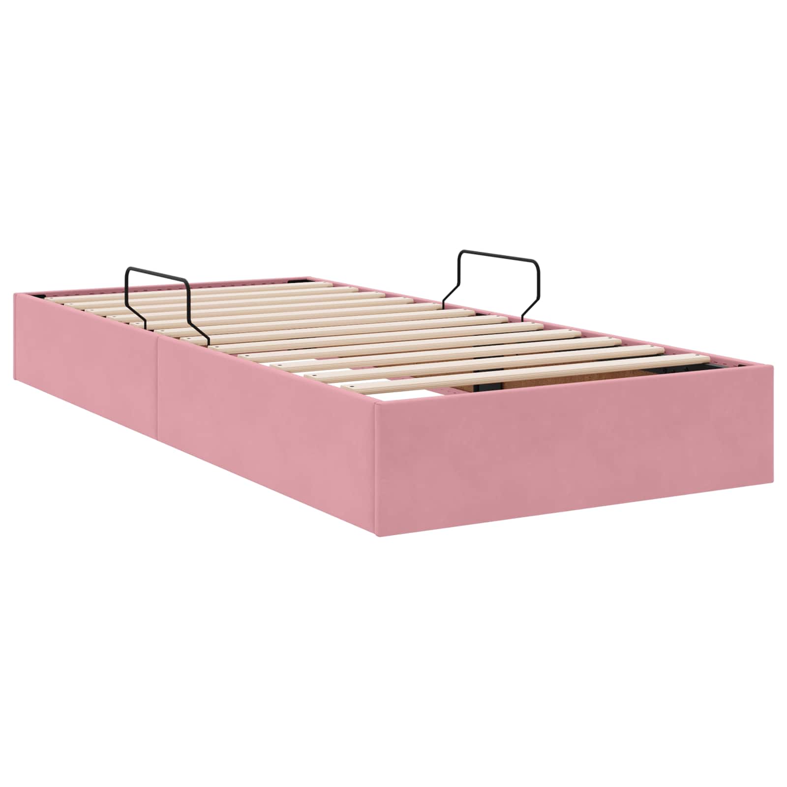 Cadre de lit ottoman avec stockage Rose 100 x 200 cm Velours - XIOS