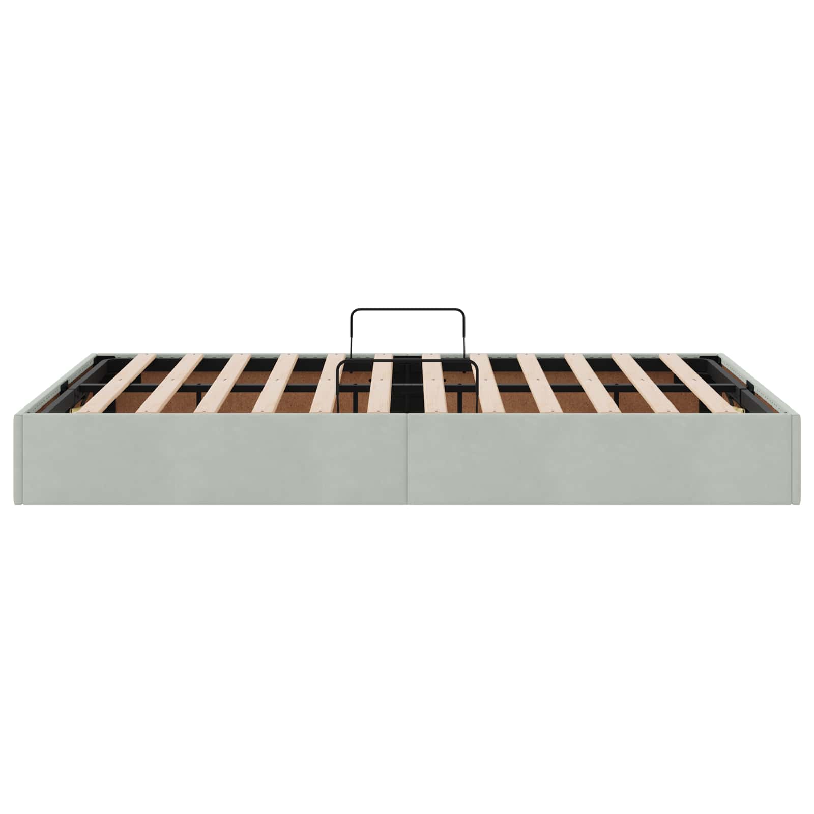 Cadre de lit ottoman Gris clair 120 x 190 cm Velours - XIOS