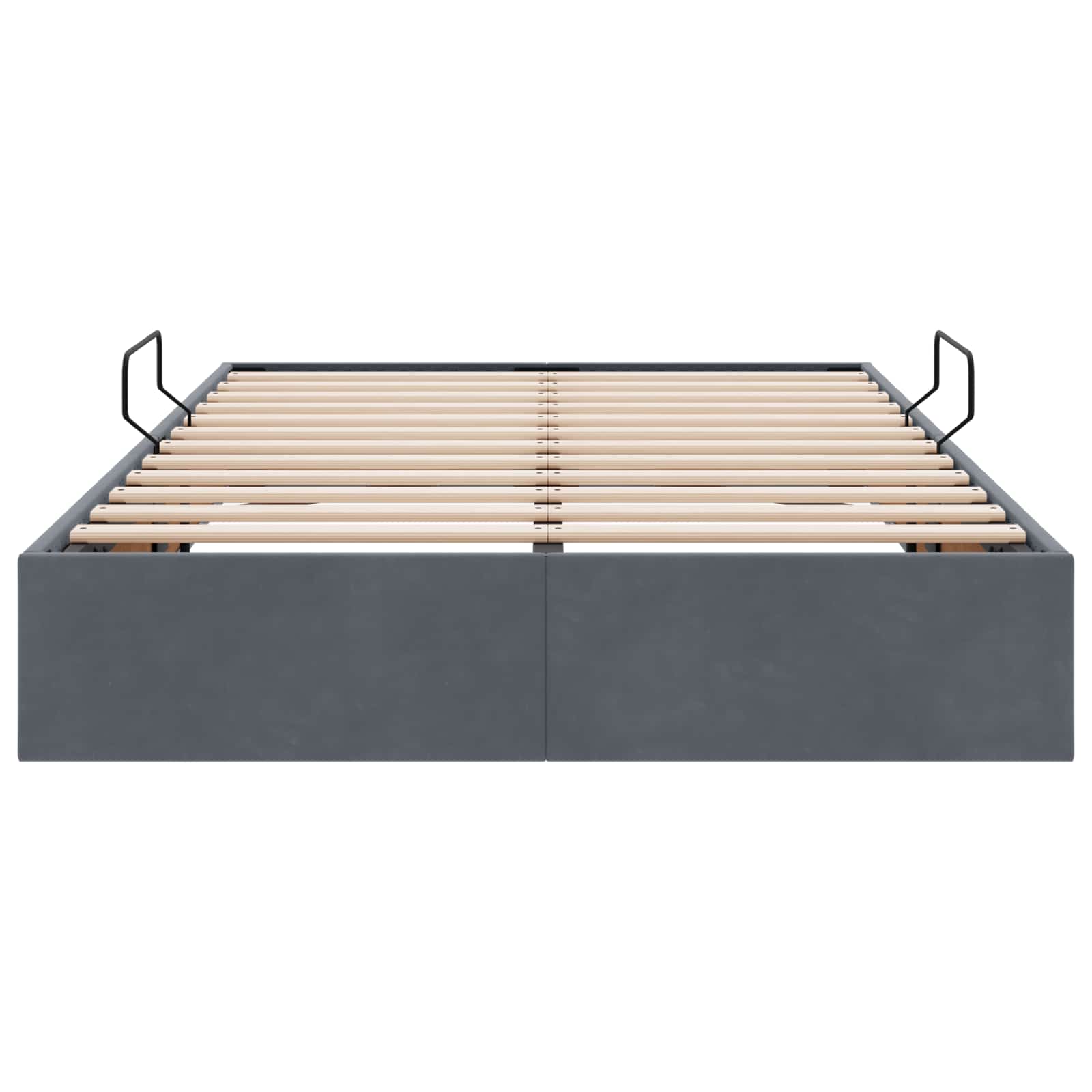 Cadre de lit ottoman Gris foncé 120 x 200 cm Velours - XIOS