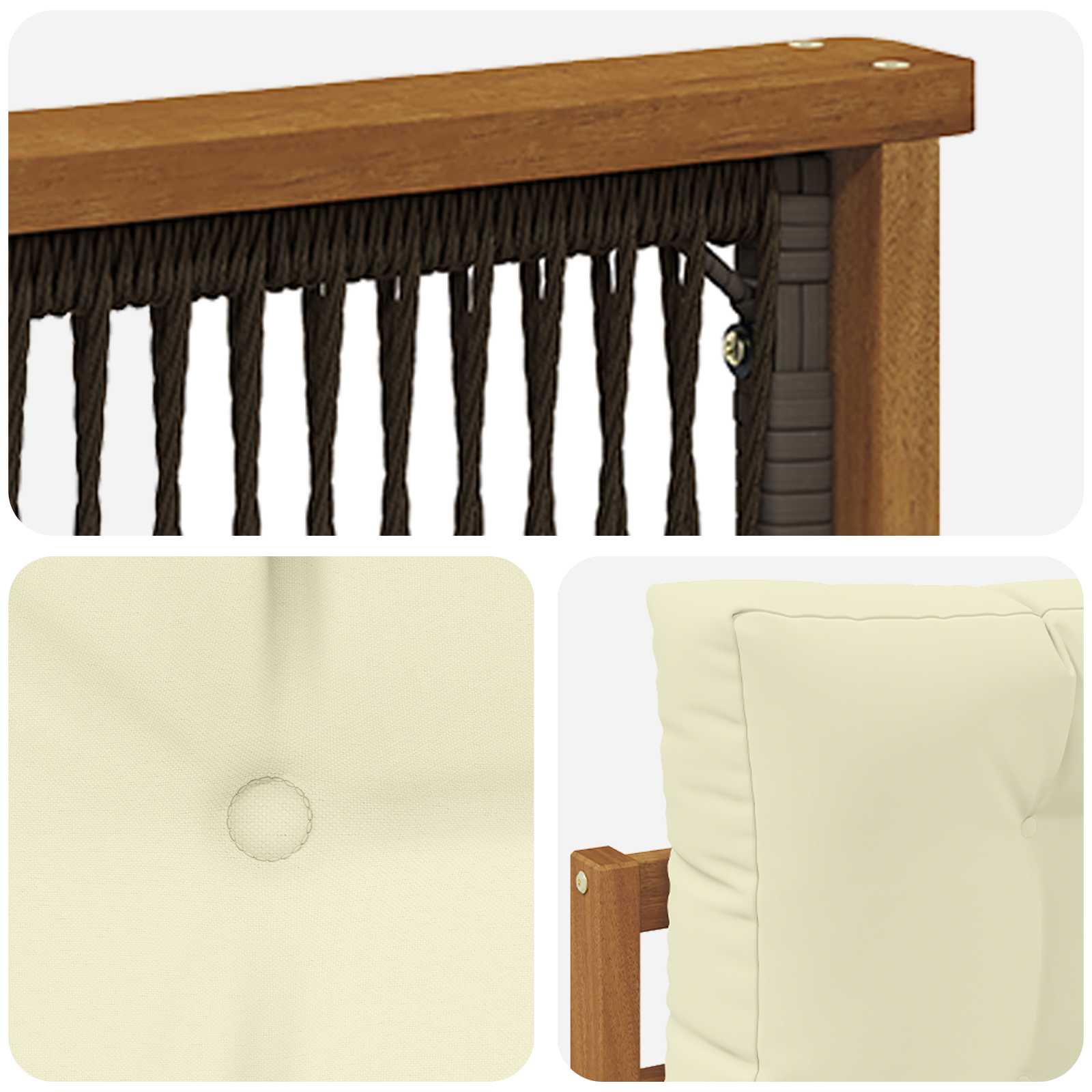 Sofa de milieu extérieur Bois d'Acacia Massif Naturel - XIOS