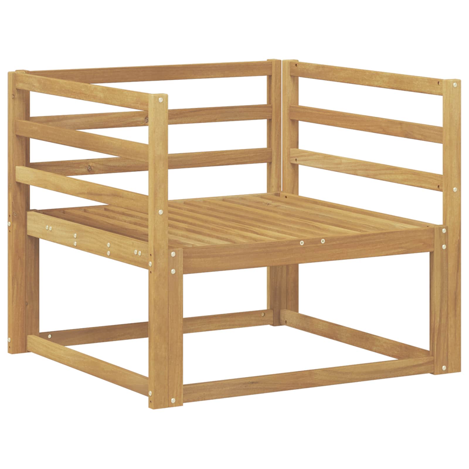 Sofa de milieu extérieur Bois d'Acacia Massif Blanc - XIOS
