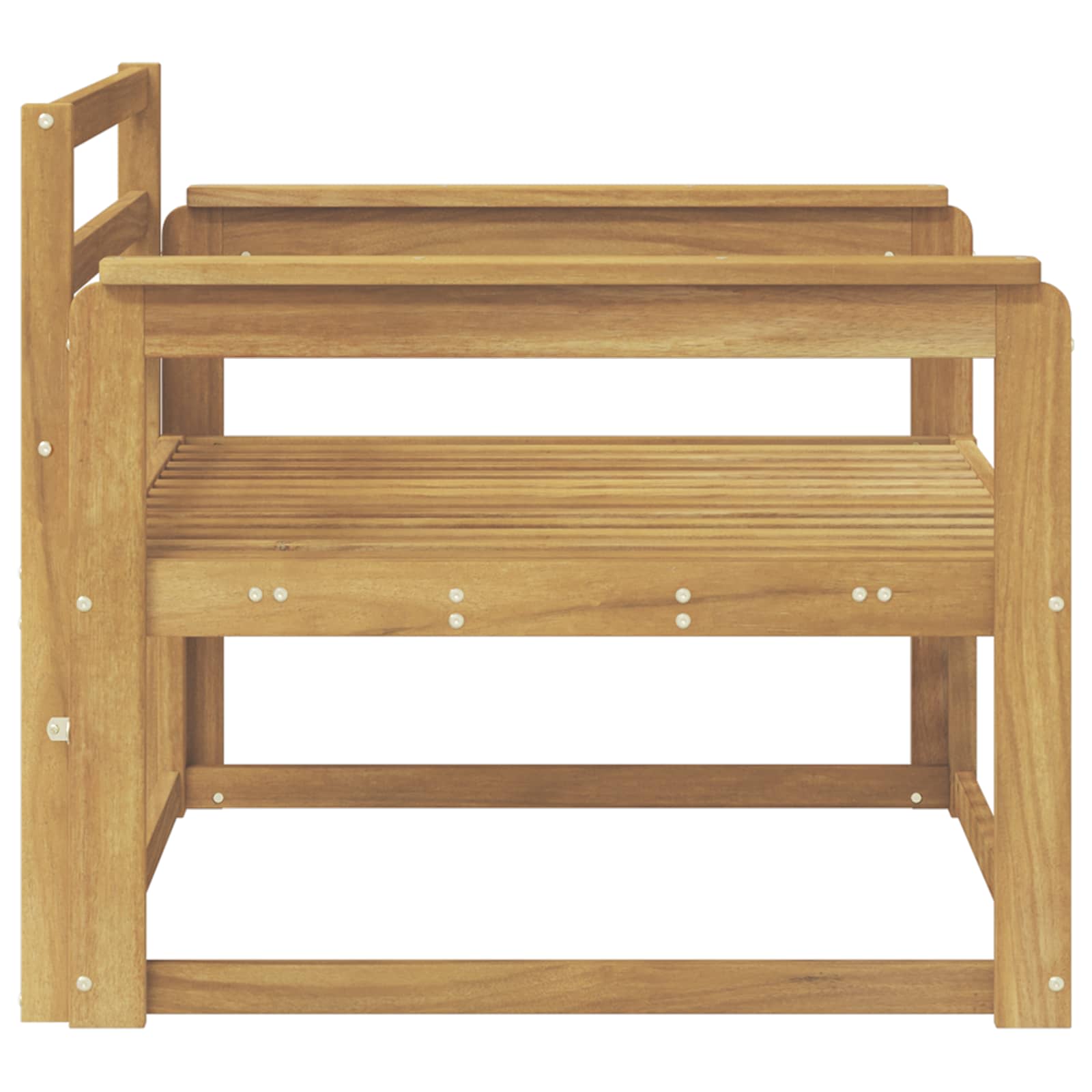 Sofa de milieu extérieur Bois d'Acacia Massif Blanc - XIOS