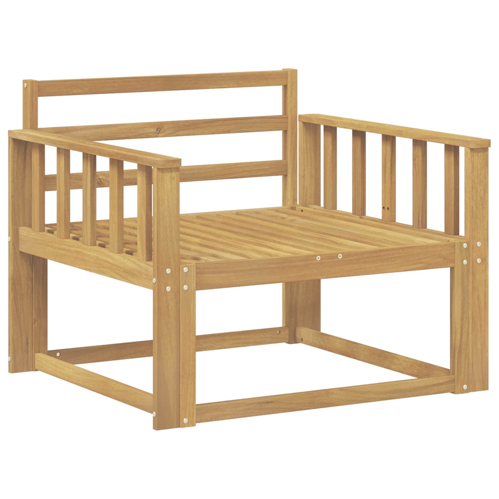 Sofa de milieu extérieur Bois d'Acacia Massif Blanc - XIOS