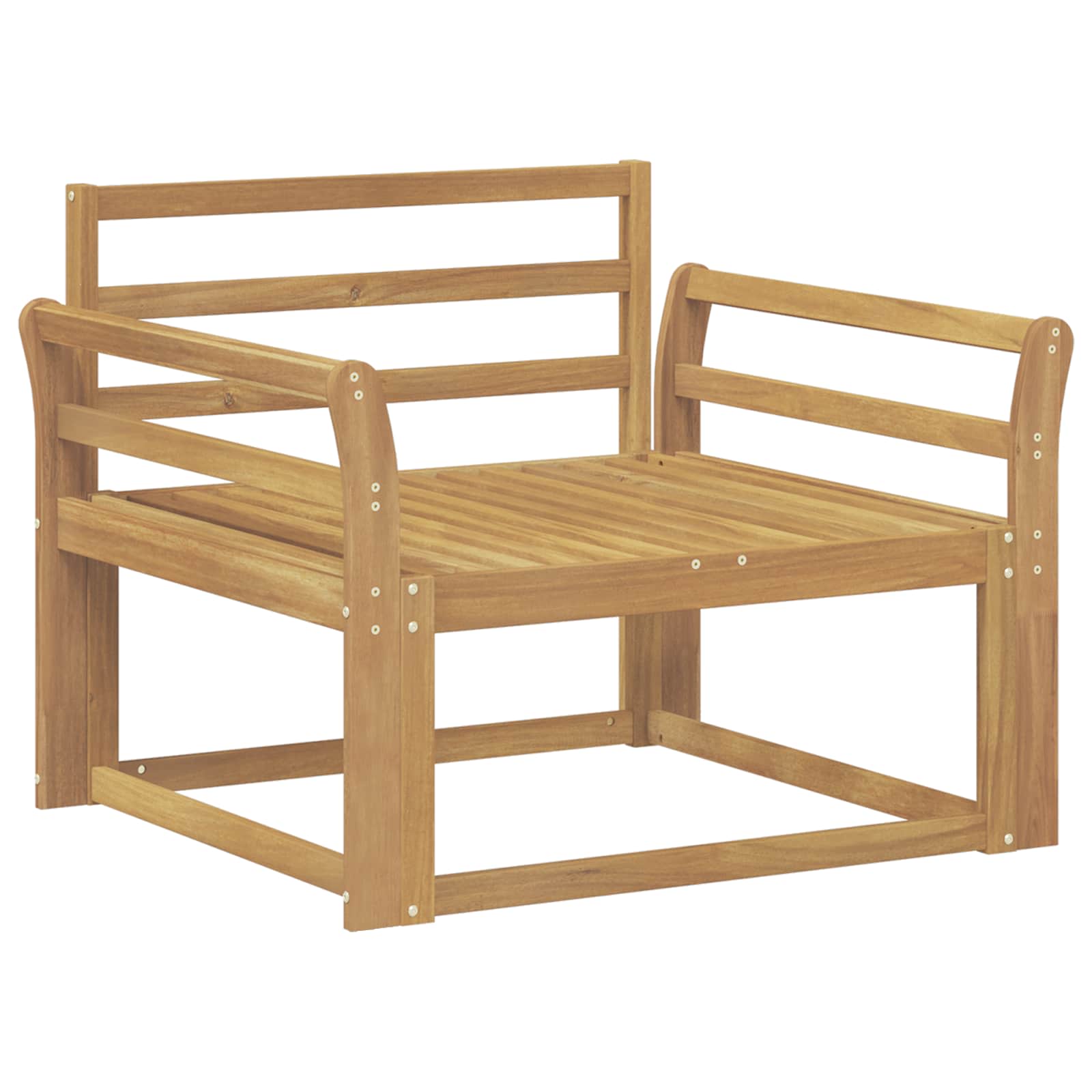 Sofa de milieu extérieur Bois d'Acacia Massif Blanc - XIOS