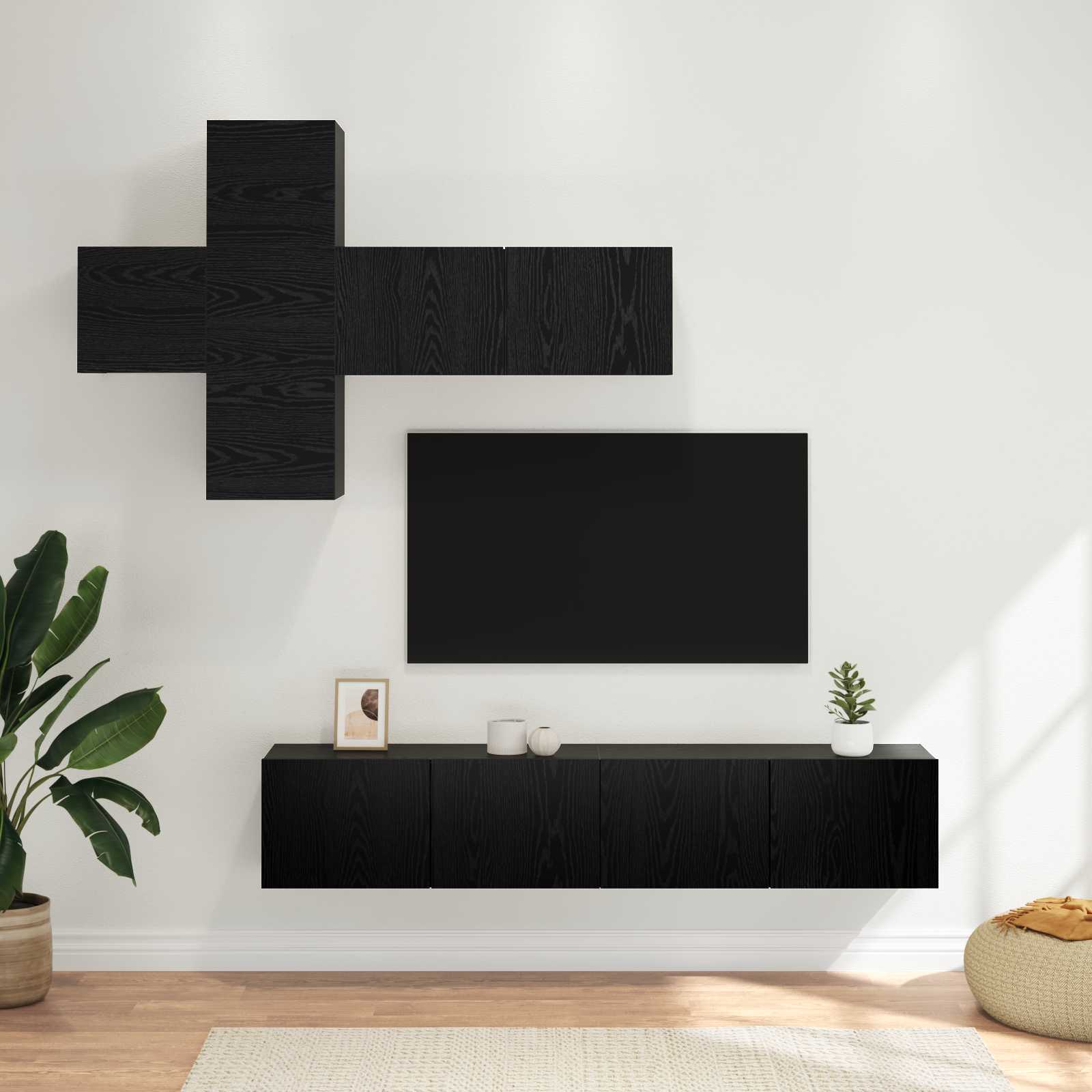 Ensemble meuble TV Montage mural 3 pcs Bois d'ingénierie - XIOS