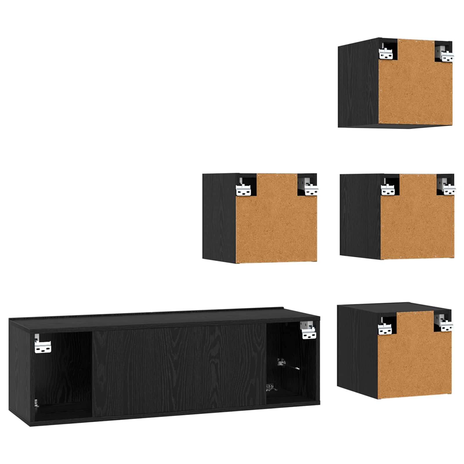 Ensemble meuble TV 5 pcs 100 x 30 x 30 cm Chêne noir - XIOS