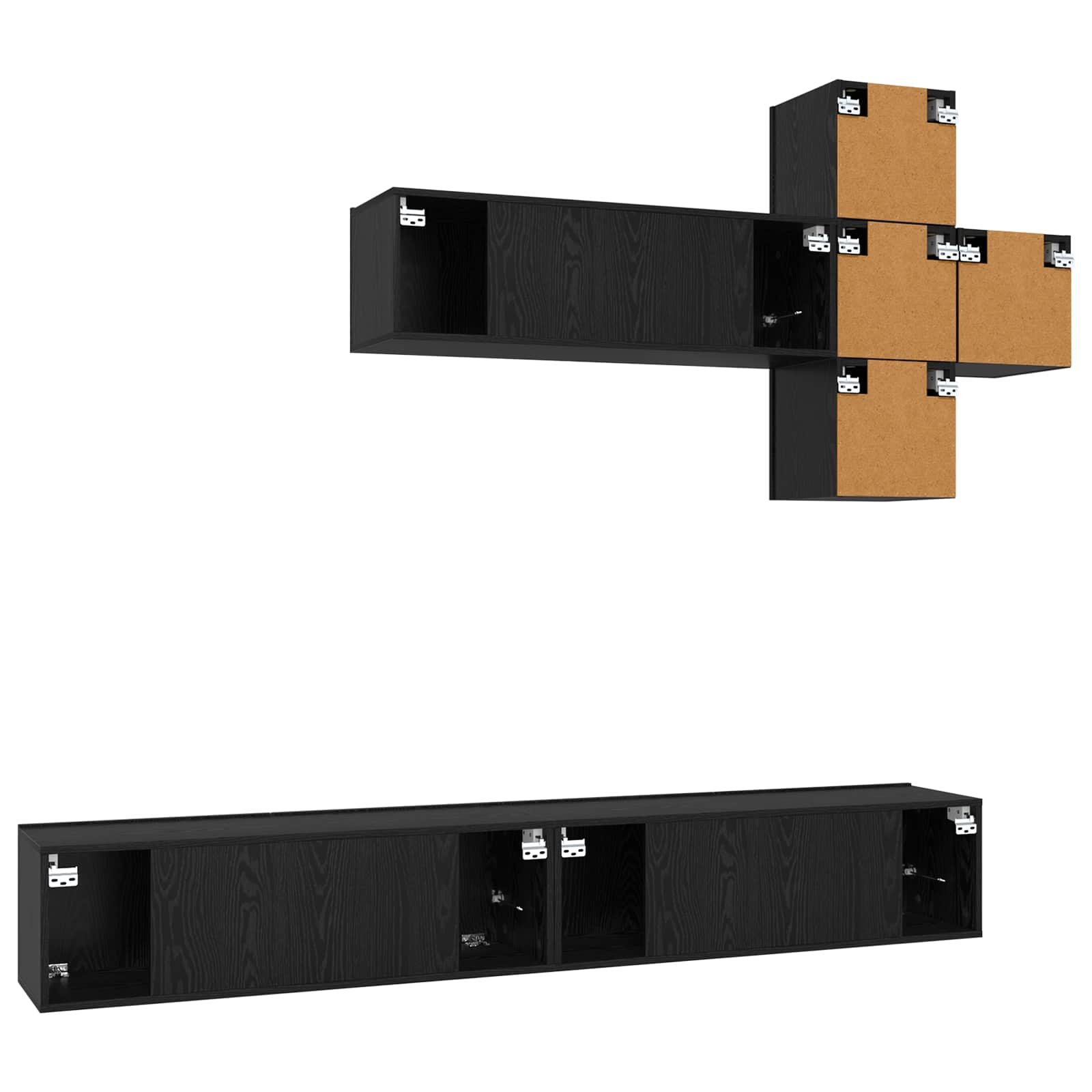 Ensemble meuble TV 7 pcs Chêne noir Bois d'ingénierie - XIOS