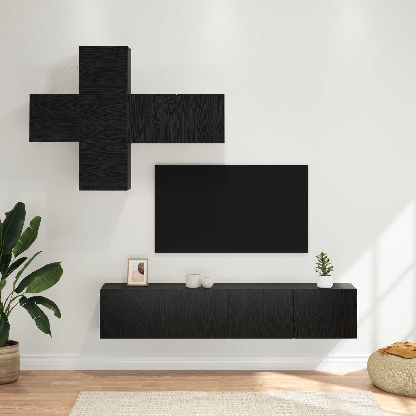 Ensemble meuble TV Montage mural 3 pcs Bois d'ingénierie - XIOS