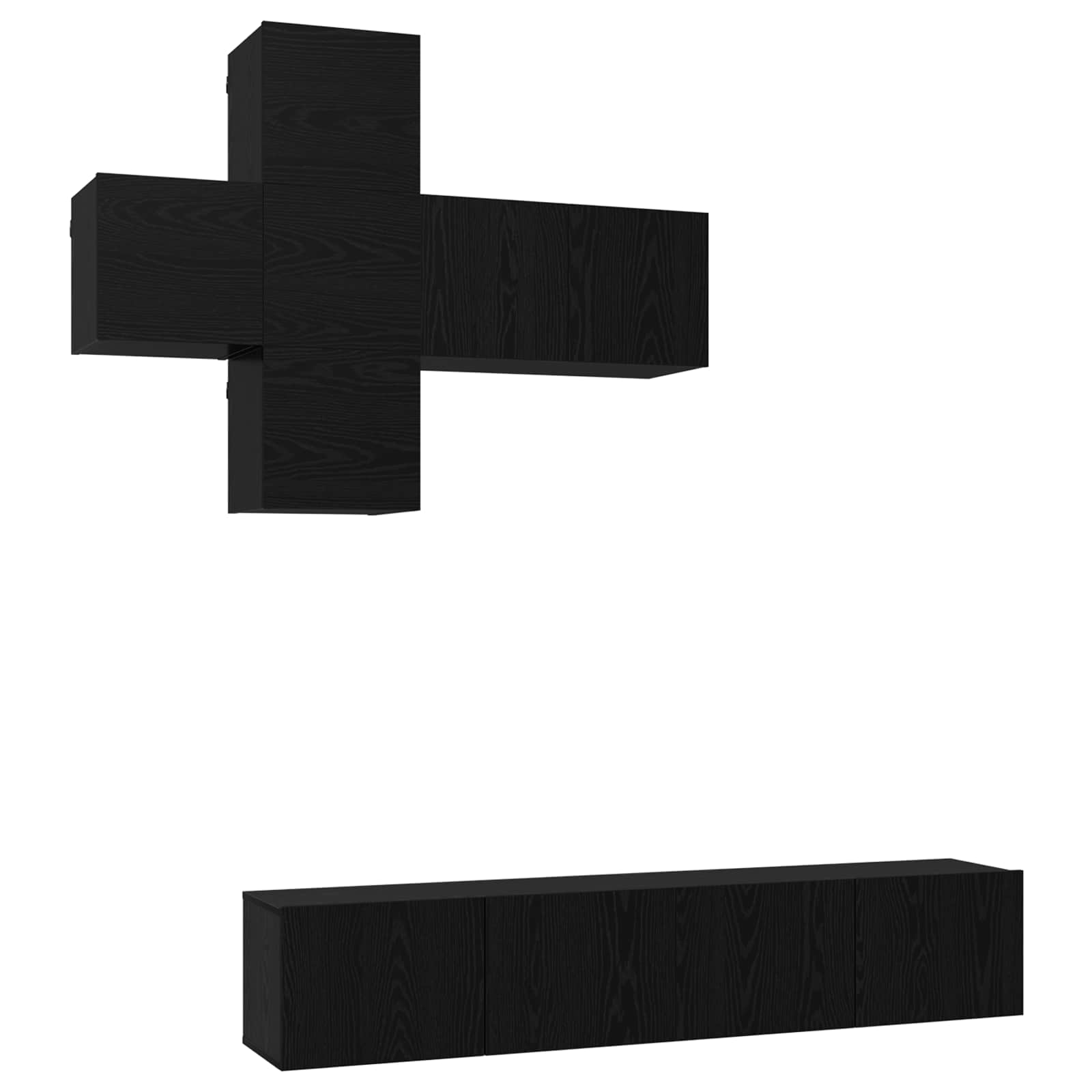 Ensemble meuble TV Montage mural 3 pcs Bois d'ingénierie - XIOS