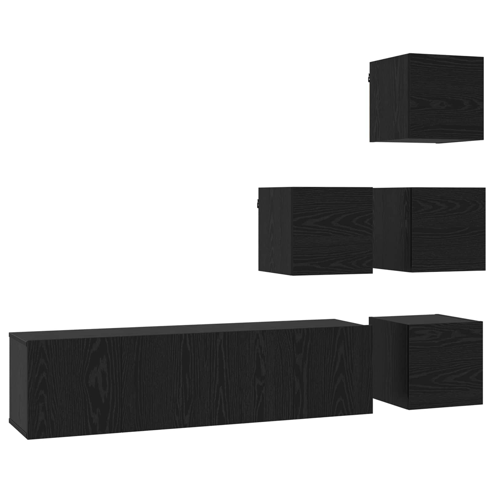Ensemble meuble TV 6 pcs 60 x 30 x 30 cm Chêne noir - XIOS