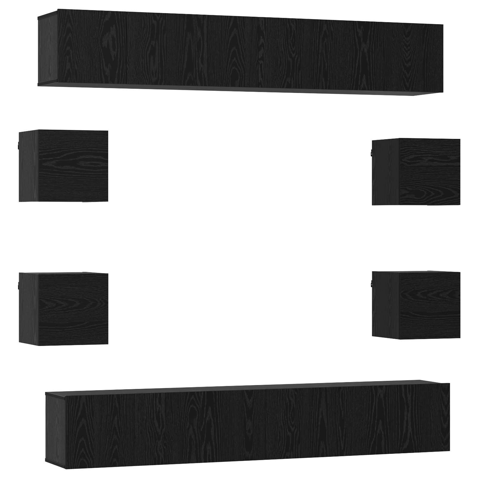 Ensemble meuble TV 10 pcs 180 x 30 x 30 cm Chêne noir - XIOS