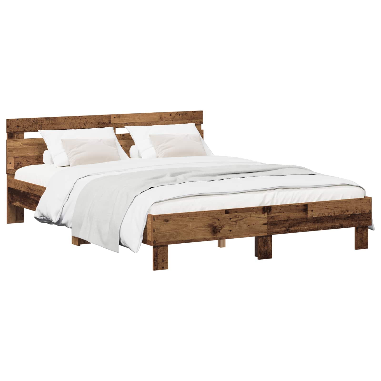 Cadre de lit Bois ancien 140 x 190 cm Bois d'ingénierie