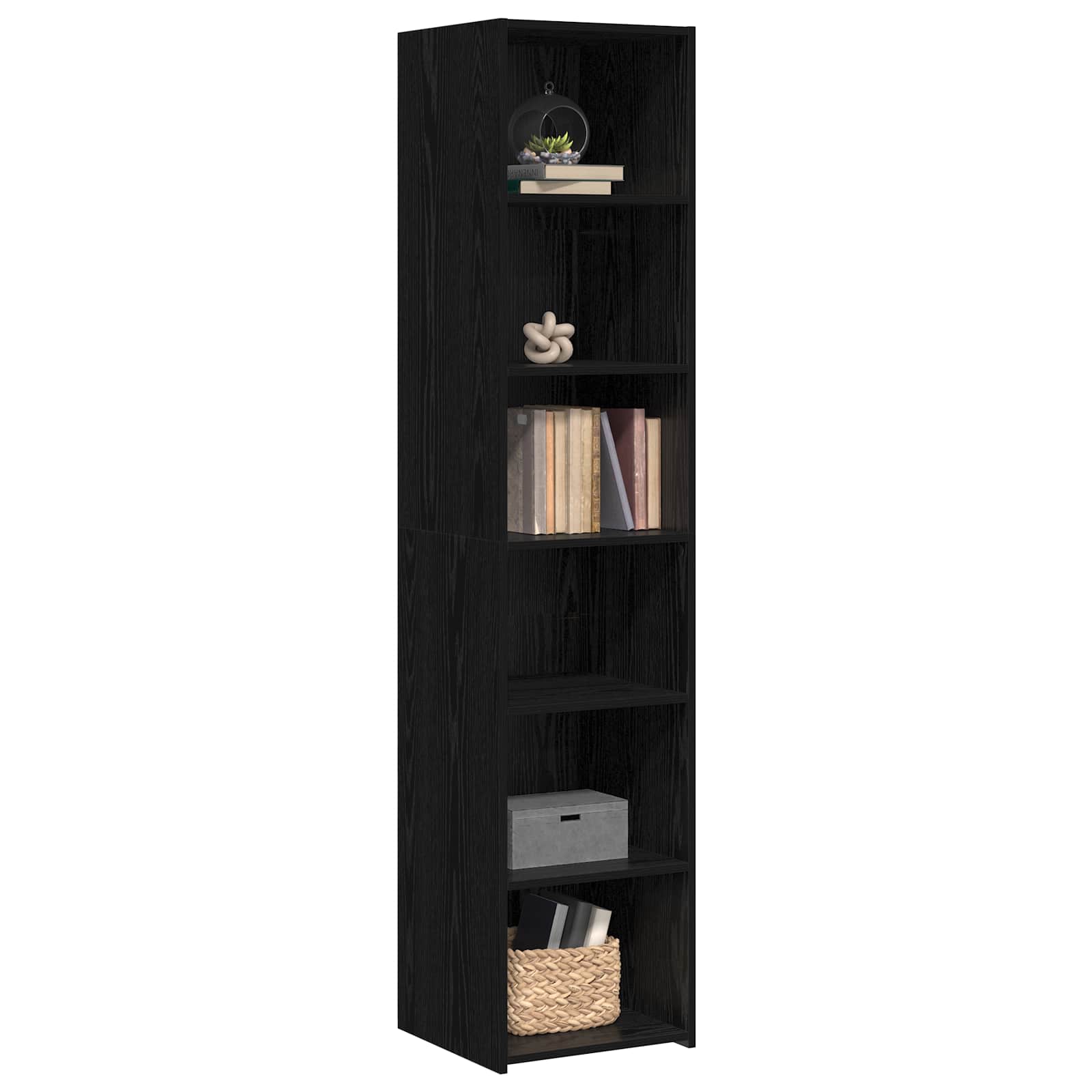 Buffet Chêne noir 40 x 41 x 185 cm Bois d'ingénierie
