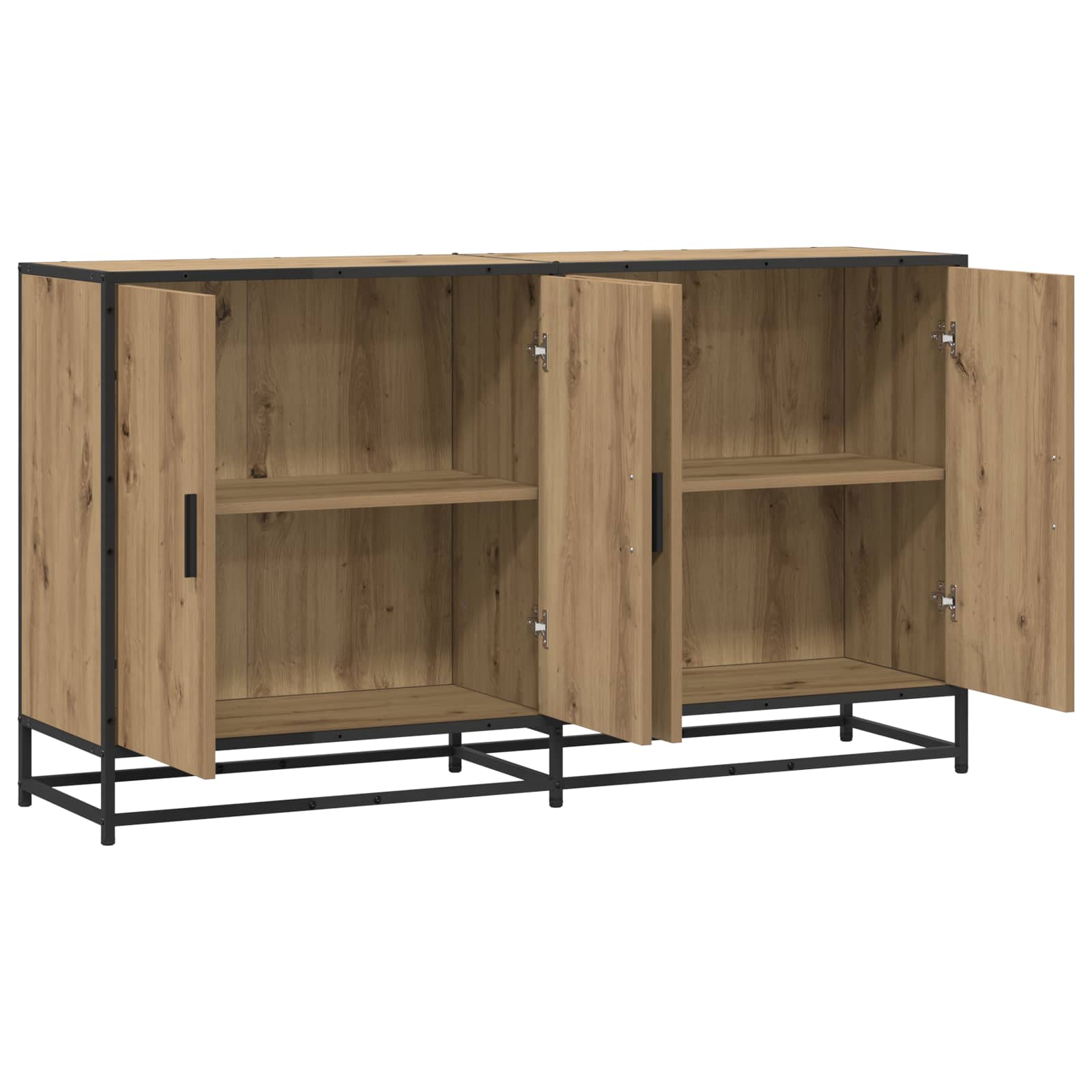 Buffet Chêne artisanal 134 x 35 x 76 cm Bois d'ingénierie