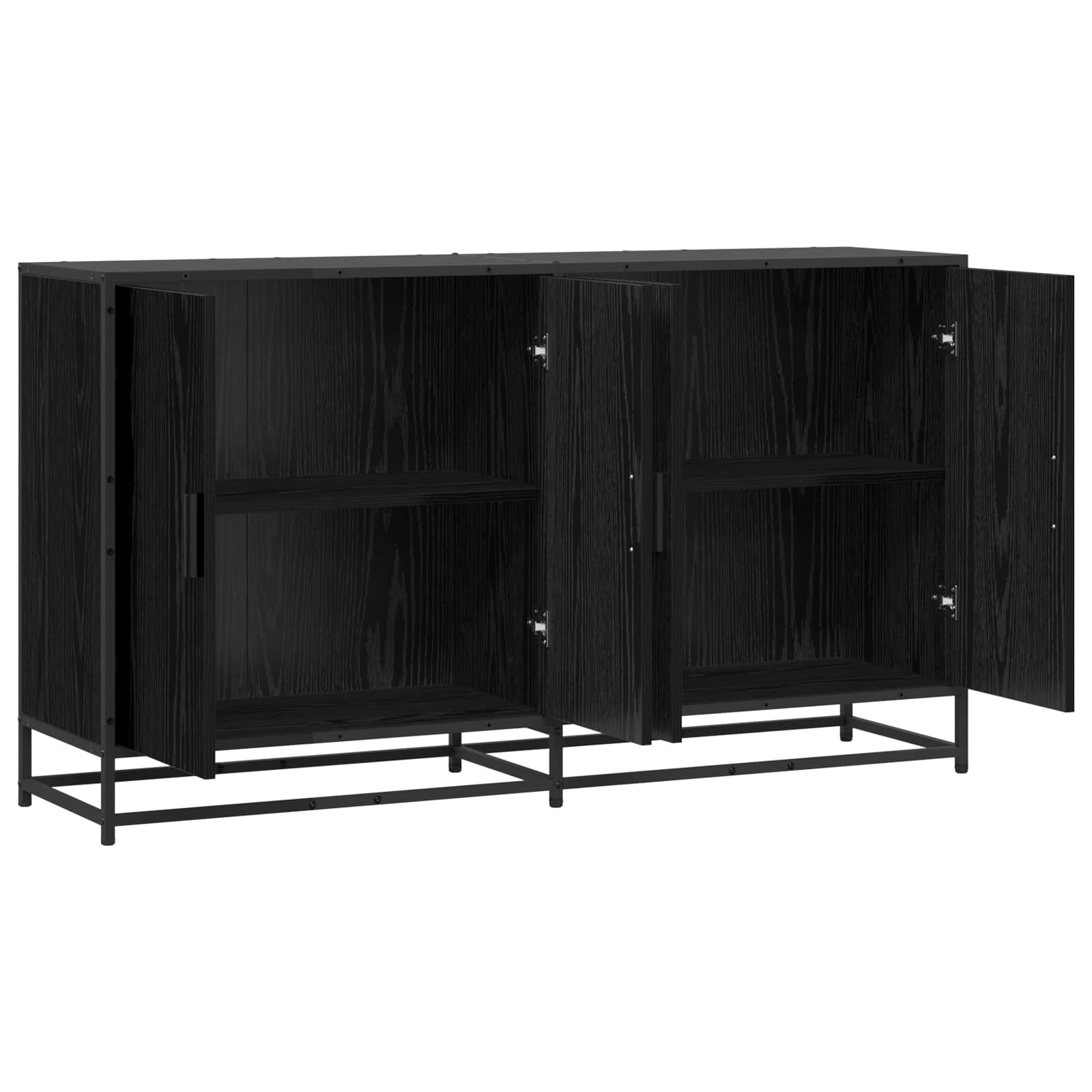 Buffet Chêne noir 134 x 35 x 76 cm Bois d'ingénierie