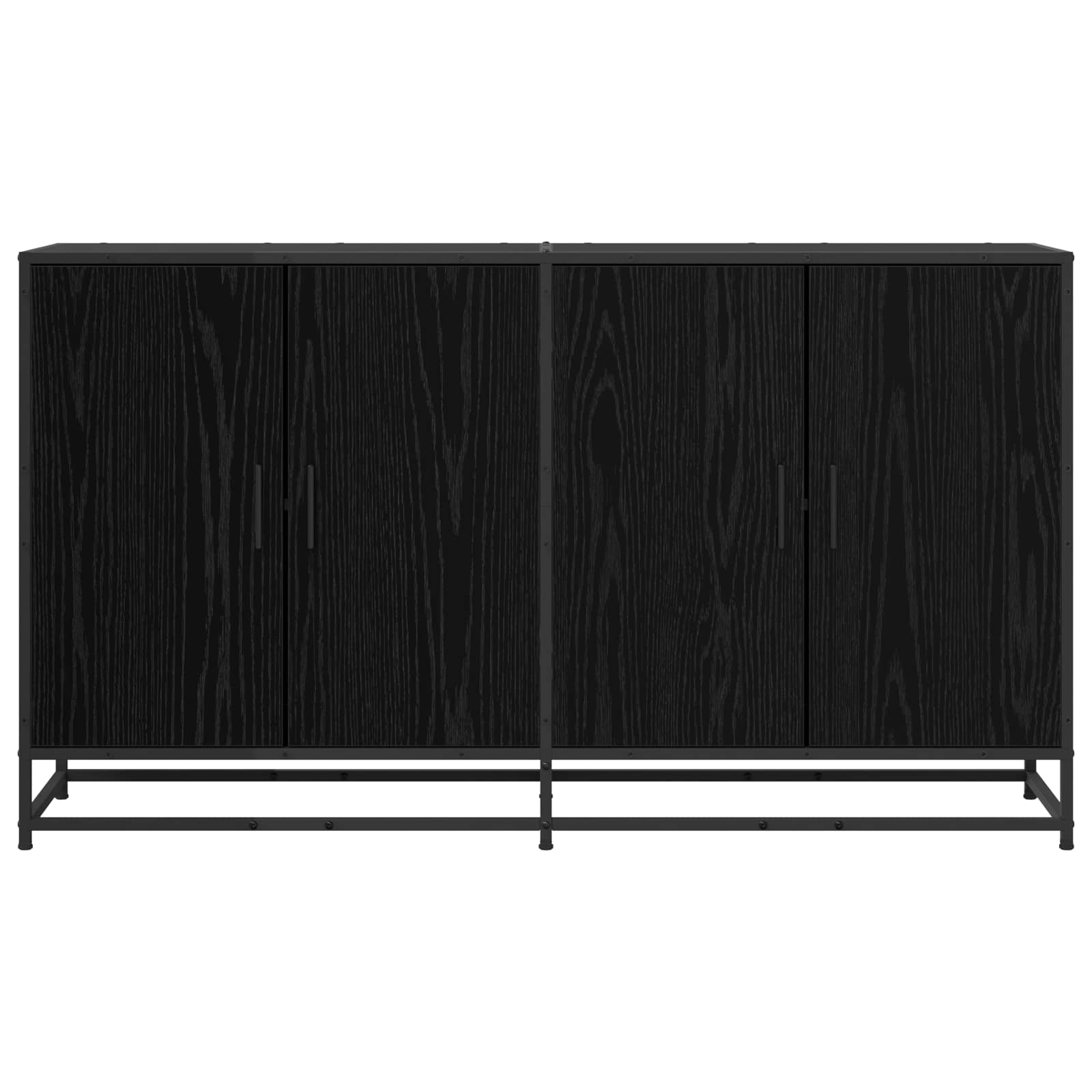 Buffet Chêne noir 134 x 35 x 76 cm Bois d'ingénierie