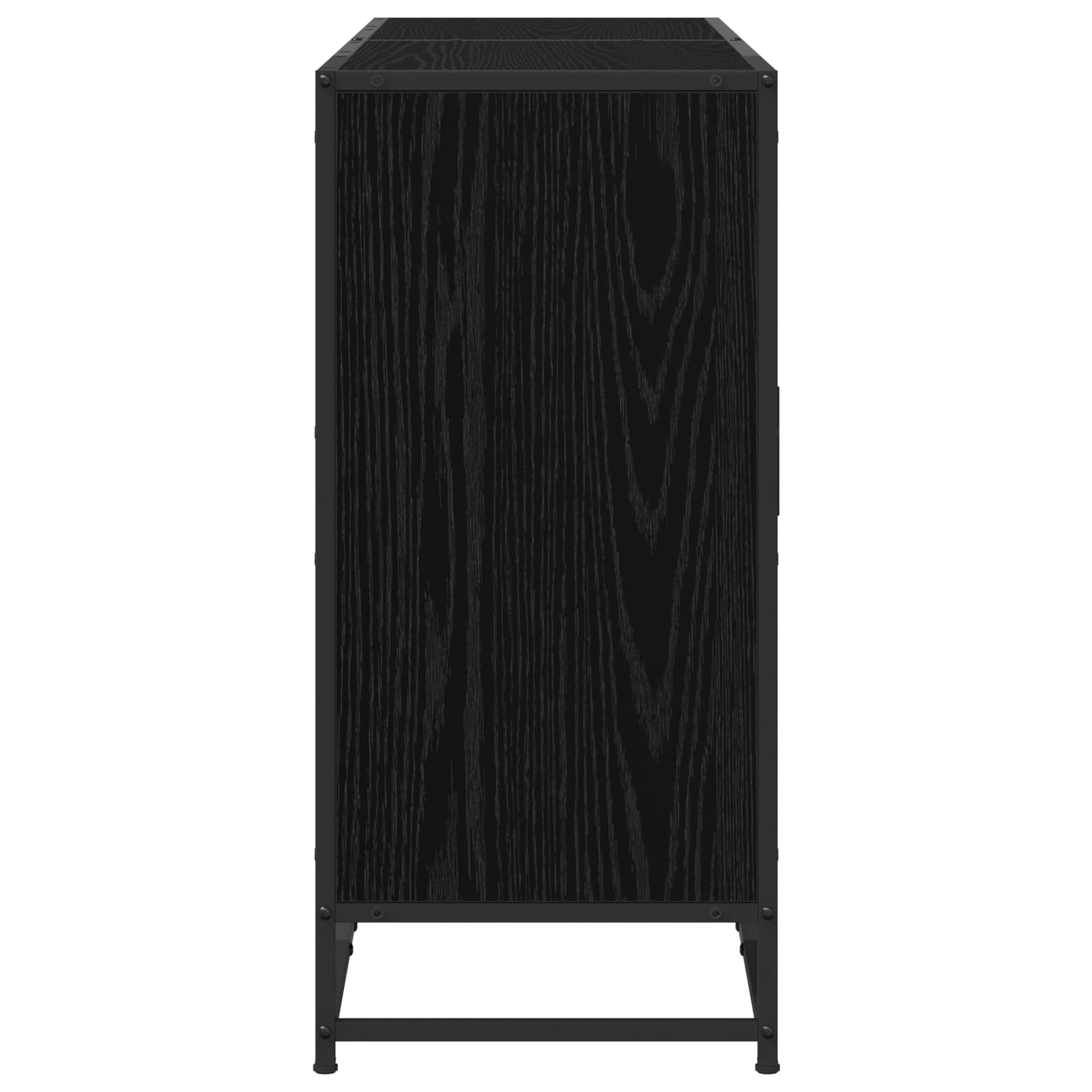 Buffet Chêne noir 134 x 35 x 76 cm Bois d'ingénierie