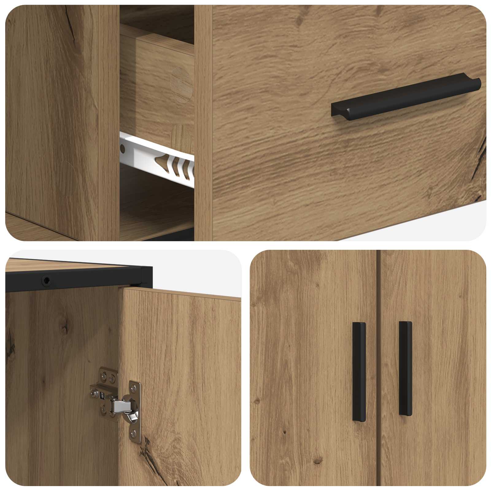 Buffet Chêne artisanal 92 x 35 x 76 cm Bois d'ingénierie