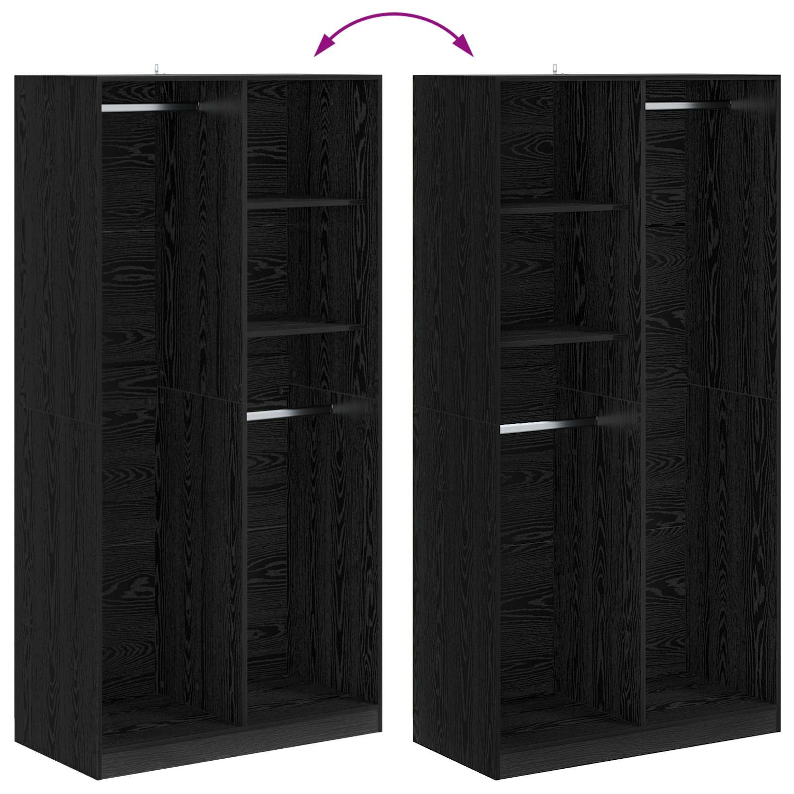 Armoire Chêne noir 100 x 50 x 200 cm Bois d'ingénierie - XIOS