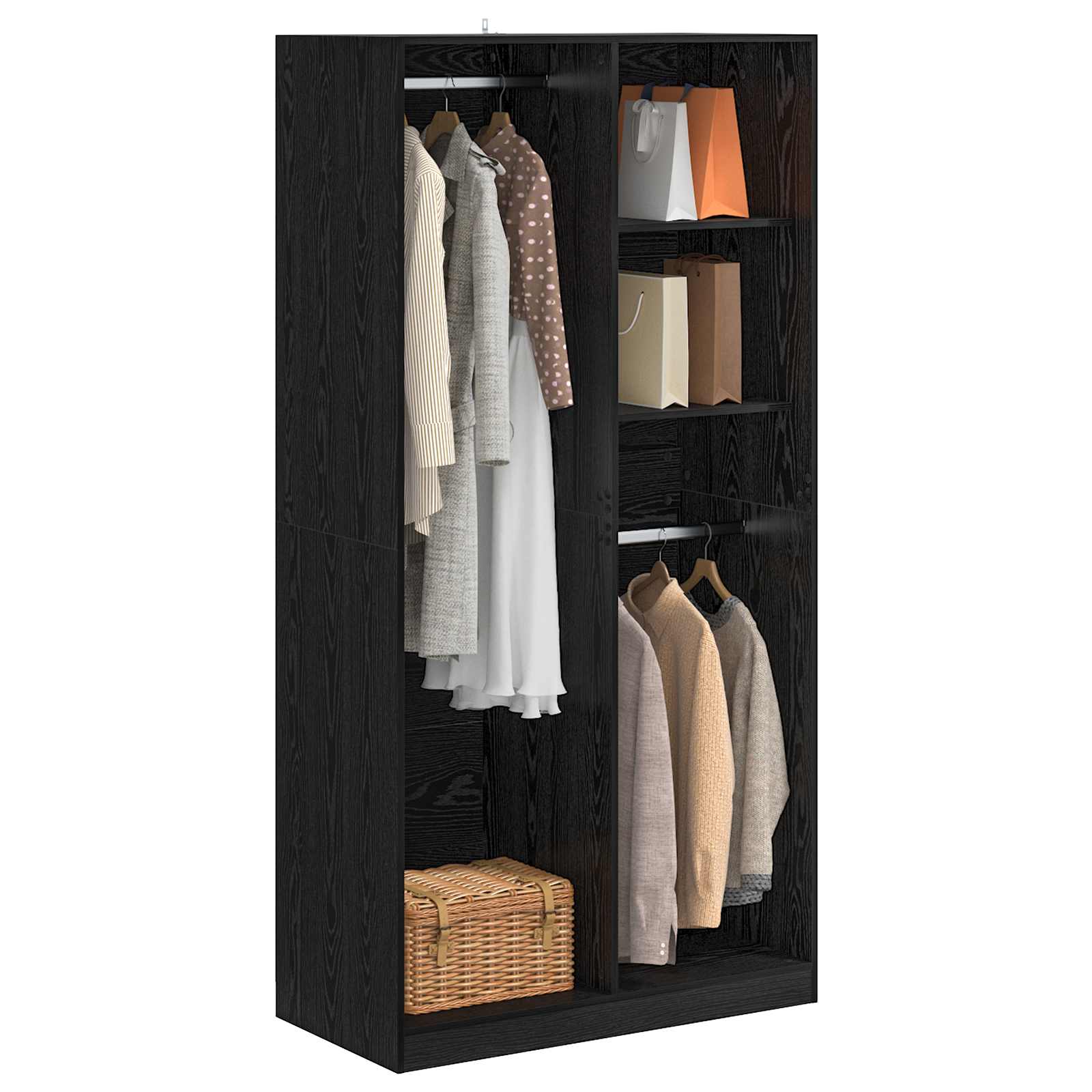Armoire Chêne noir 100 x 50 x 200 cm Bois d'ingénierie - XIOS