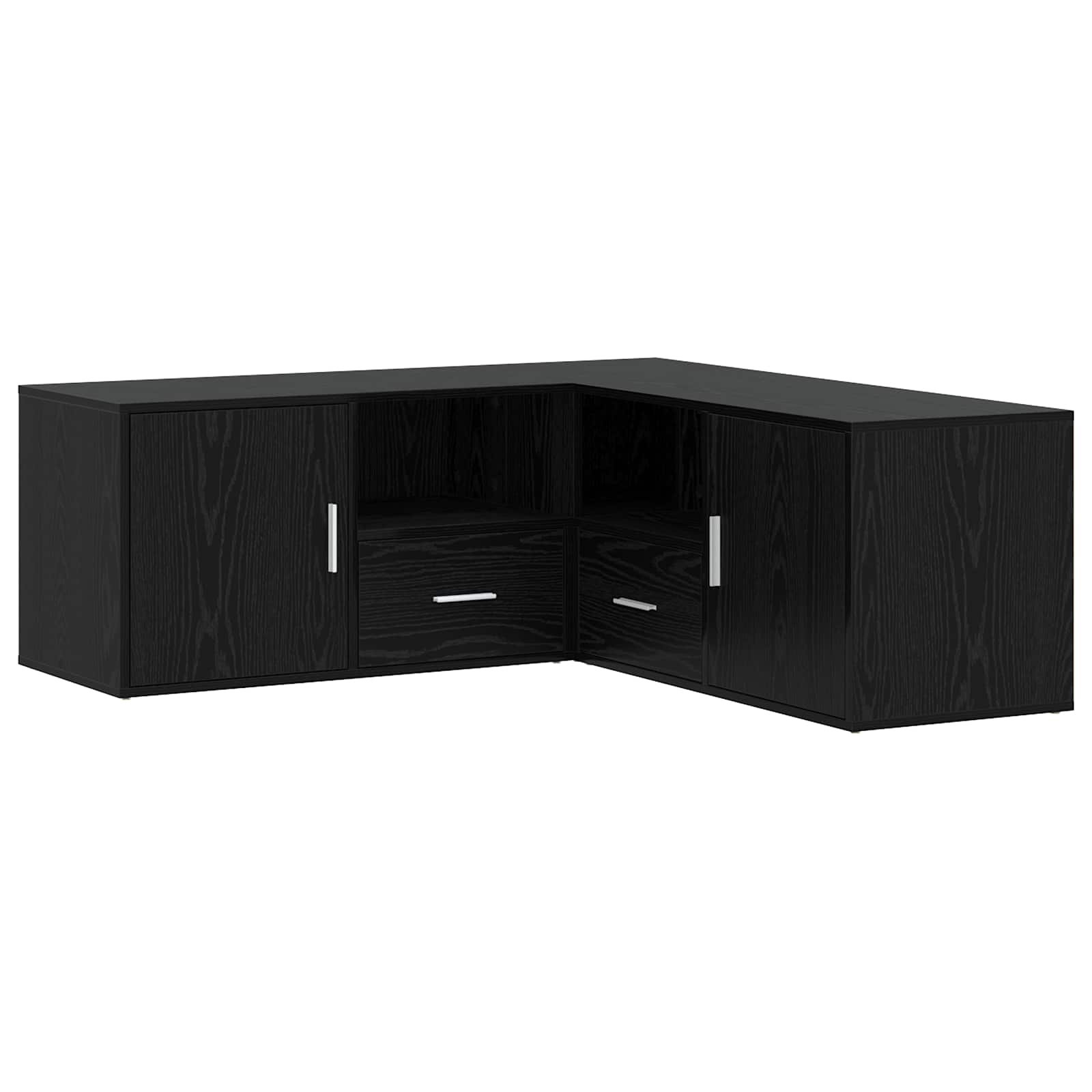 Meuble d'angle Chêne noir 200 x 40 x 45 cm Bois d'ingénierie