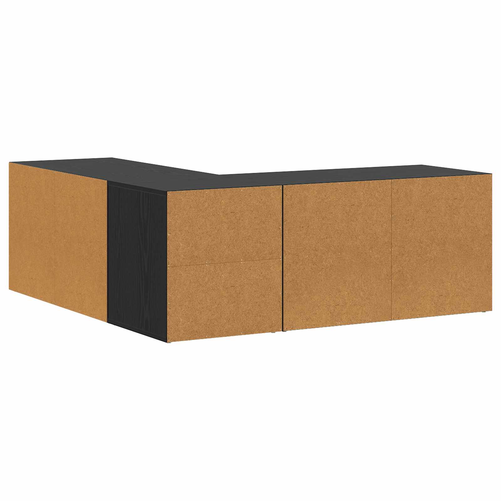 Meuble d'angle Chêne noir 200 x 40 x 45 cm Bois d'ingénierie
