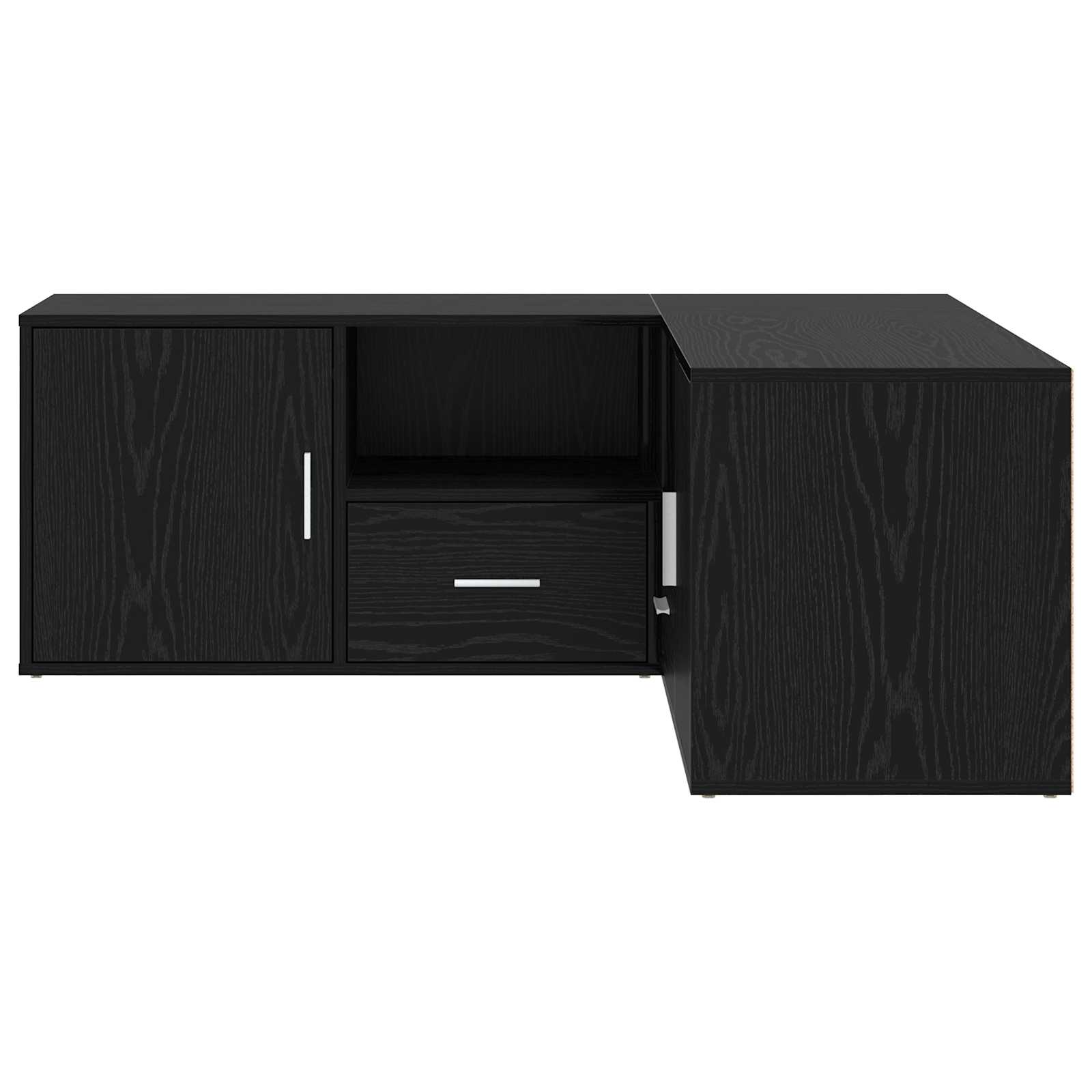 Meuble d'angle Chêne noir 200 x 40 x 45 cm Bois d'ingénierie