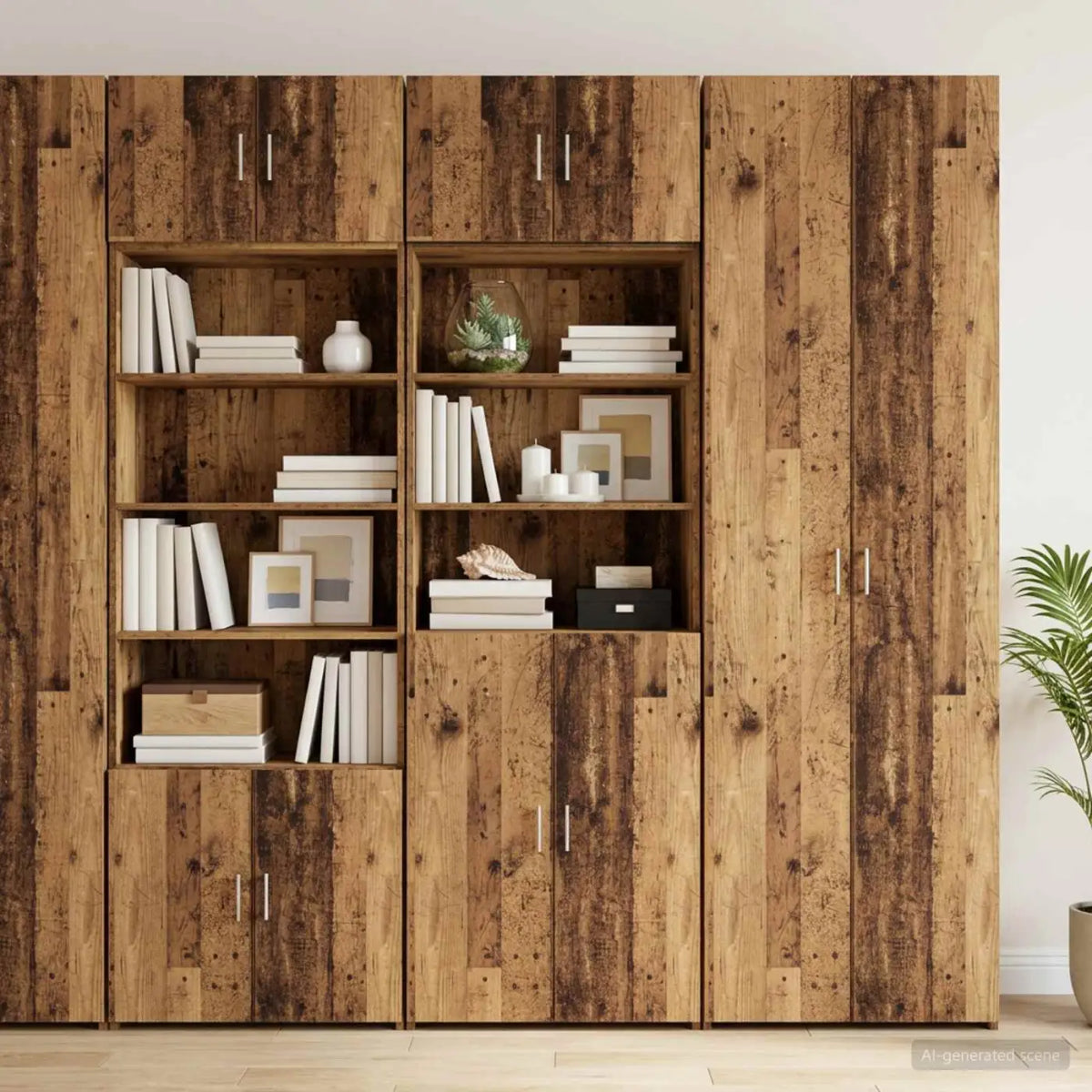 Cabinet de rangement avec étagères Bois ancien - XIOS