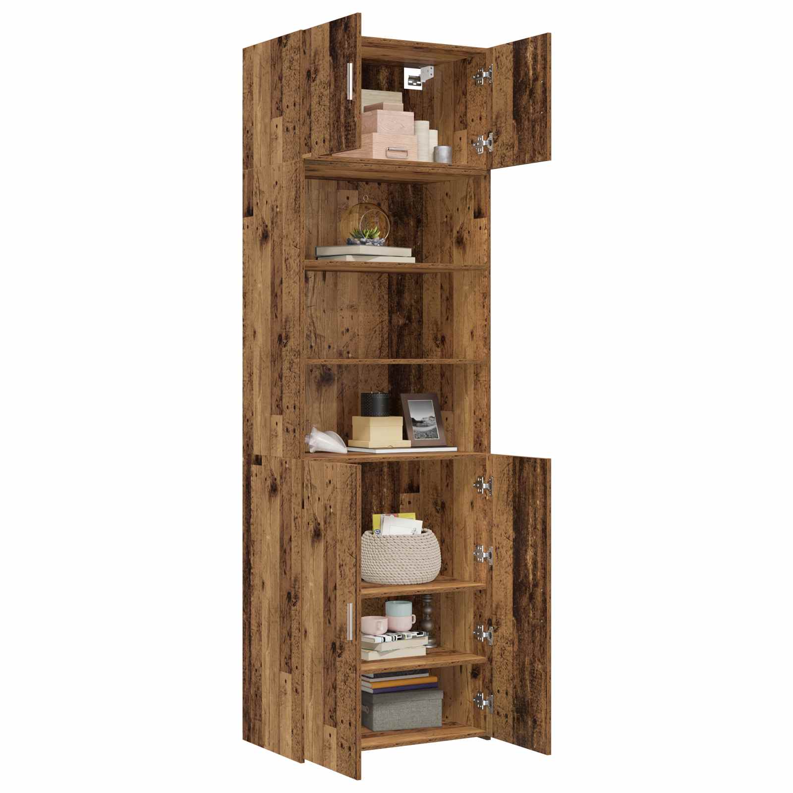 Cabinet de rangement avec étagères Bois ancien