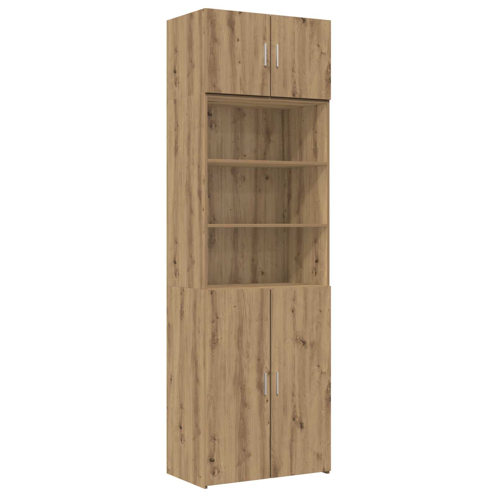 Cabinet de rangement avec étagères Chêne artisanal