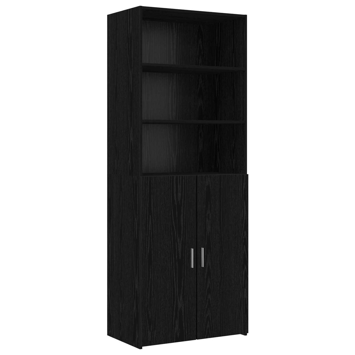 Cabinet de rangement avec étagères Chêne noir Bois d'ingénierie - XIOS