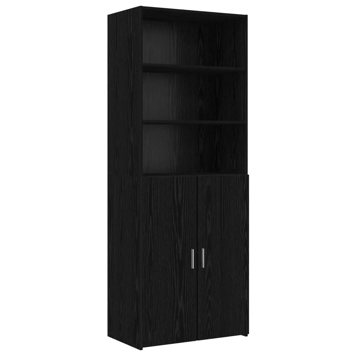 Cabinet de rangement avec étagères Chêne noir Bois d’ingénierie - XIOS