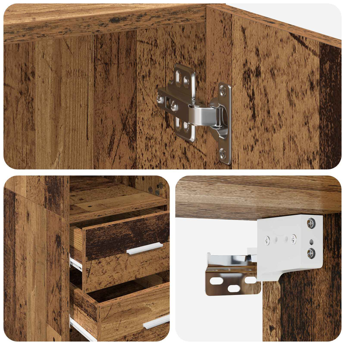 Cabinet de rangement avec étagères Bois ancien - XIOS